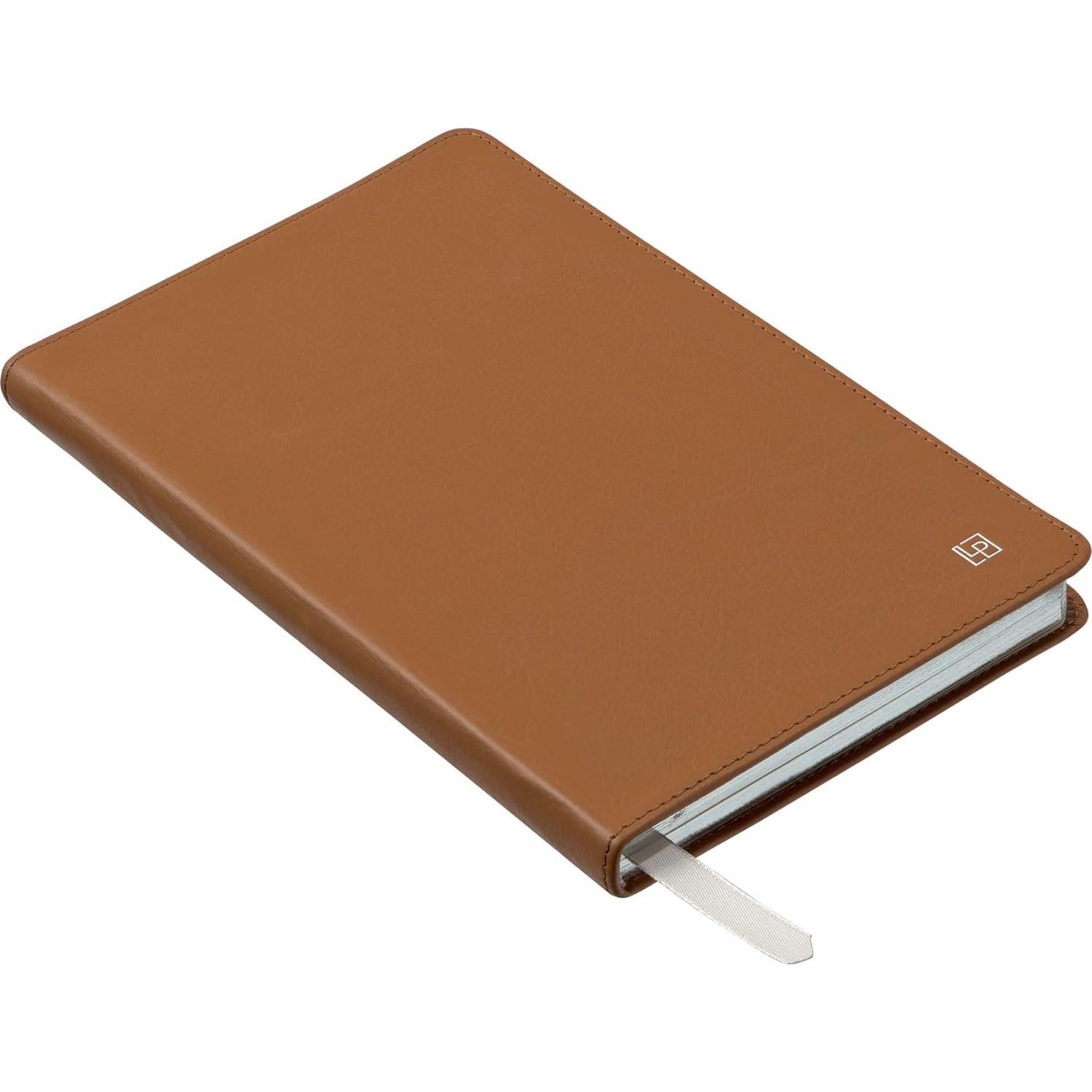 Cuaderno de Piel Leatherpress Grande Marrón 21.6x13.7cm Rayado