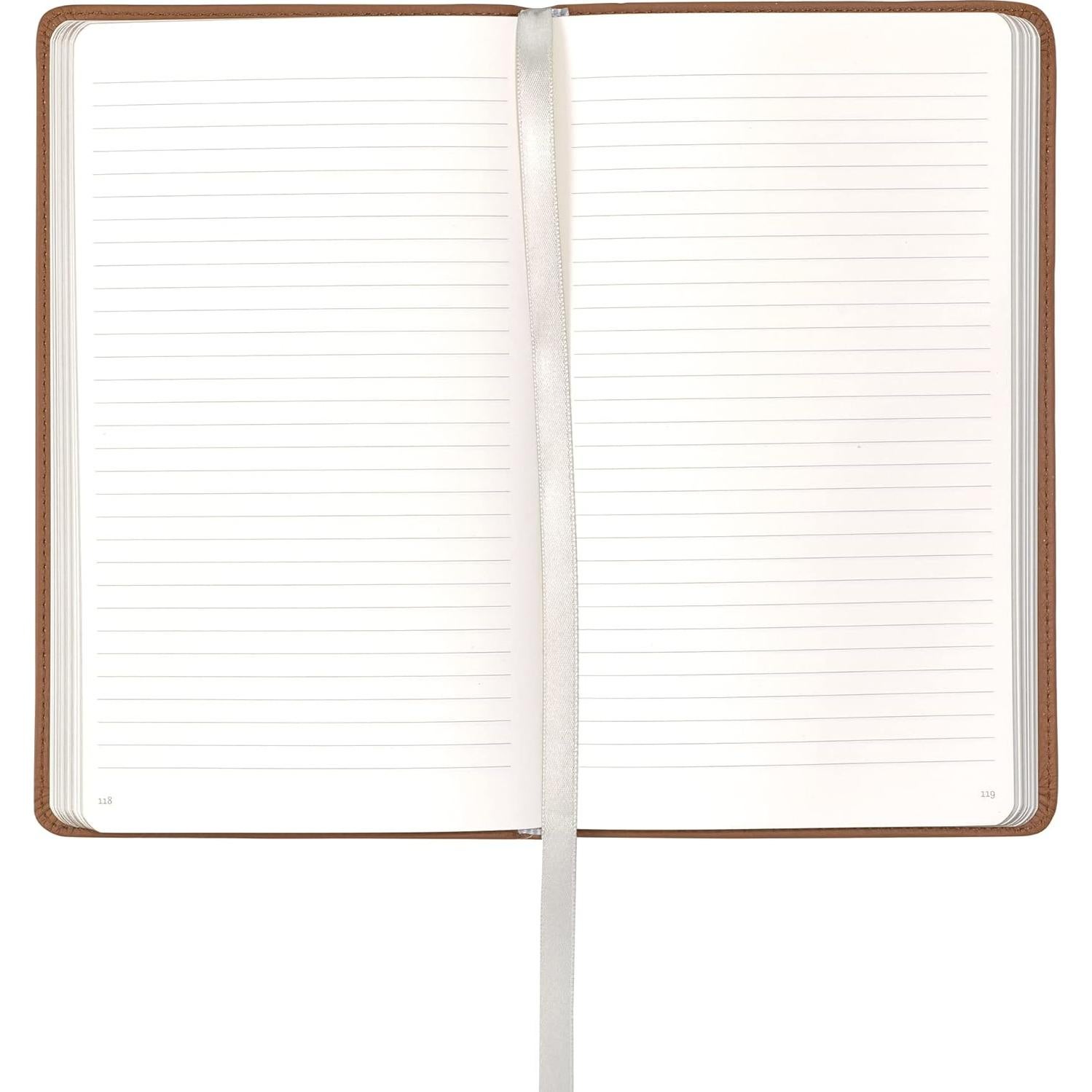 Cuaderno de Piel Leatherpress Grande Marrón 21.6x13.7cm Rayado