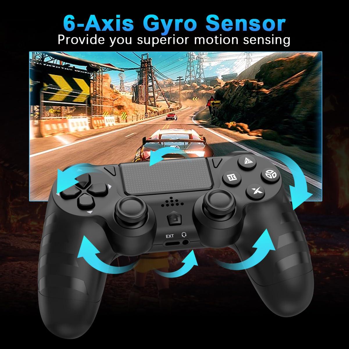 Controladores Inalámbricos Dyondar 2-Pack para PS4/PC - Batería 1000mAh, Vibración Dual, Joystick Mejorado