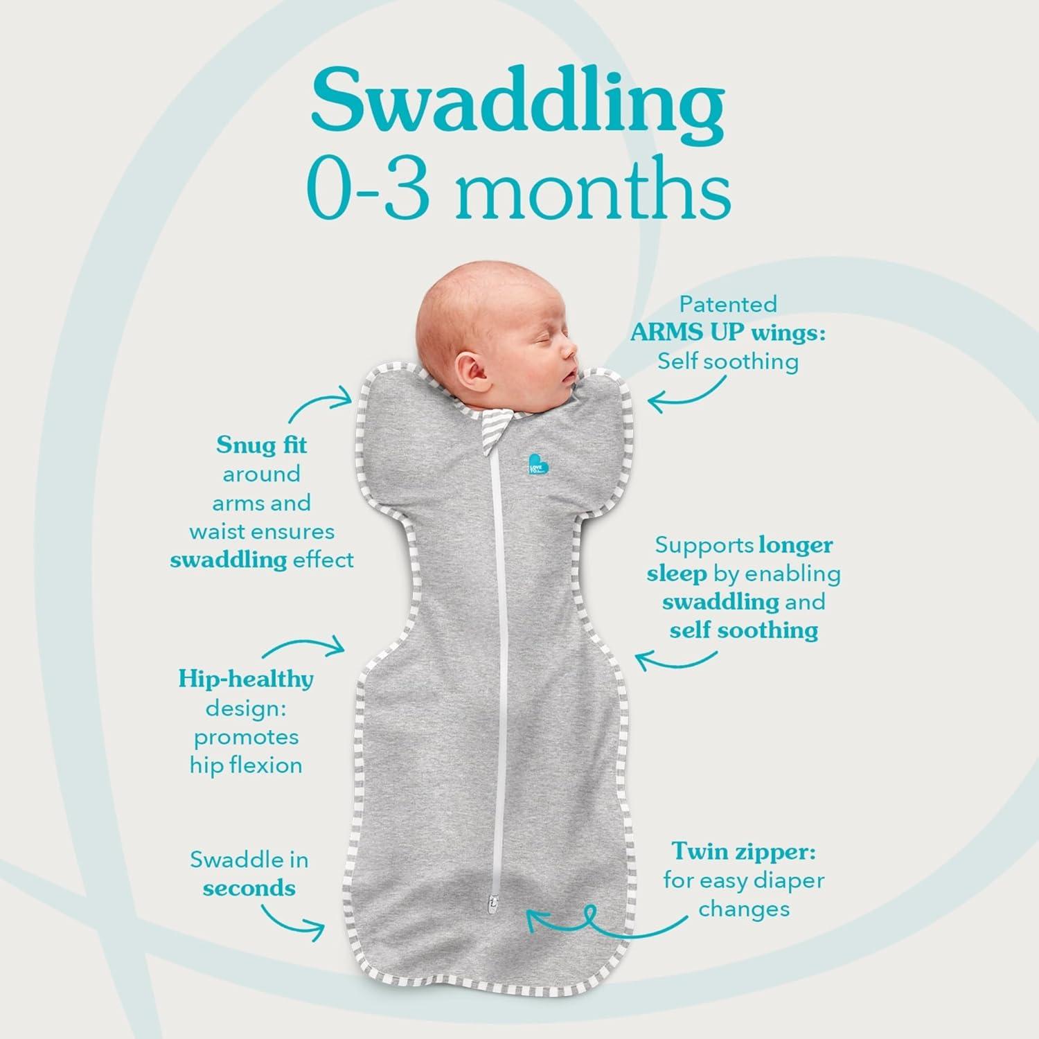 Saco de Sueño Swaddle UP Amor para Soñar 0-3 Meses Azul