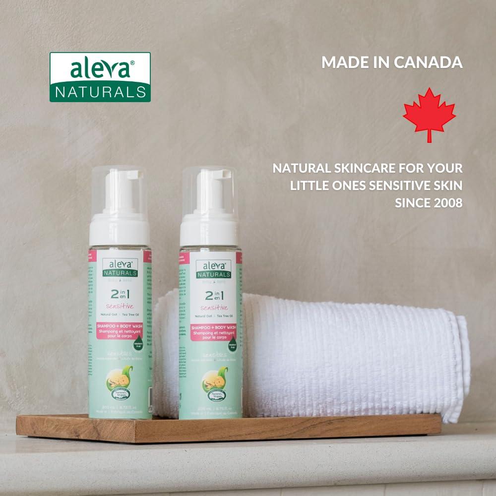Jabón Hipoalergénico 2 en 1 Aleva Naturals 200ml para Bebés
