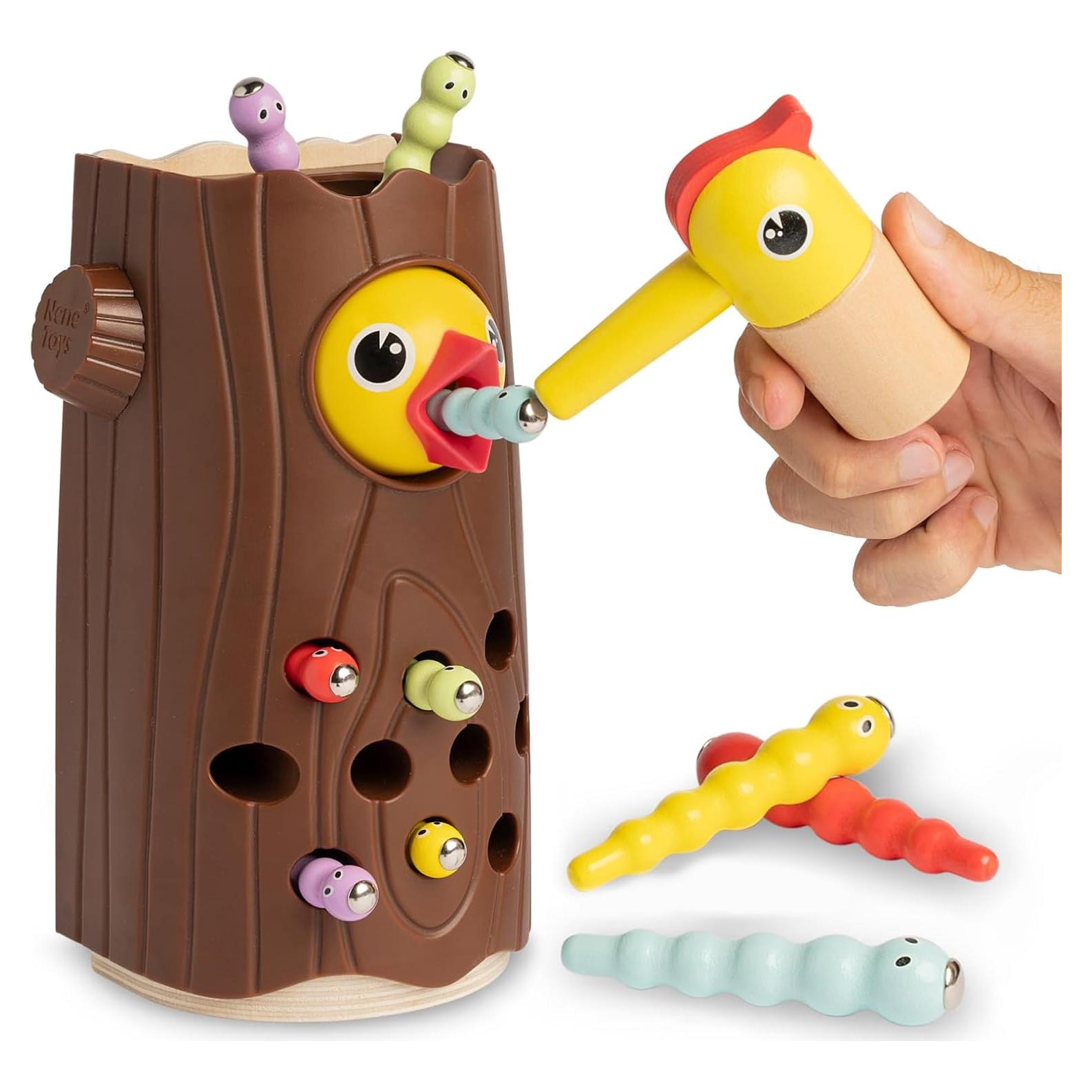 Juguete Magnético Montessori Nene Toys Pájaro Carpintero 420g
