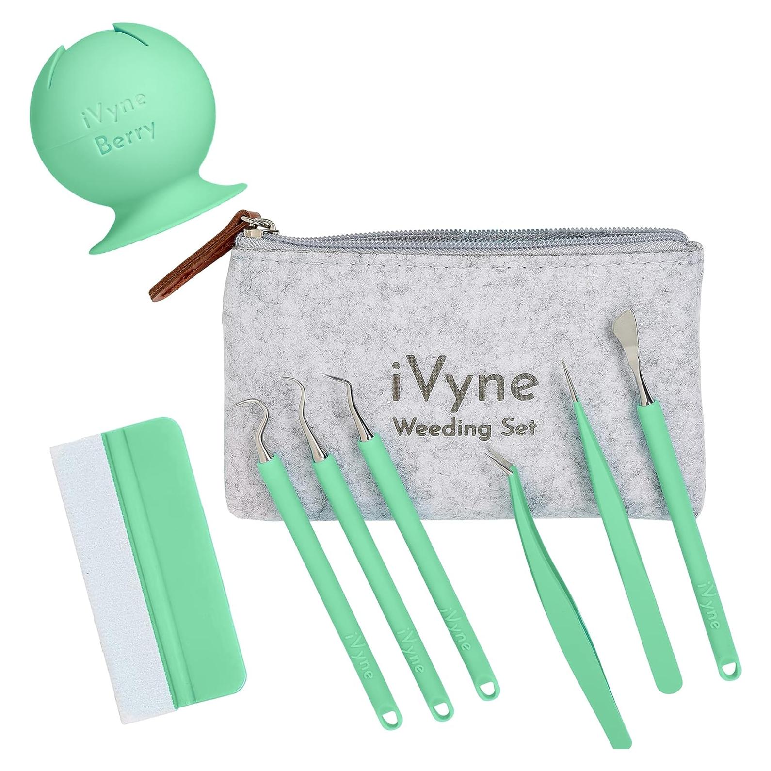 Kit de Herramientas de Deshierbe iVyne 8 Piezas Verde Berry