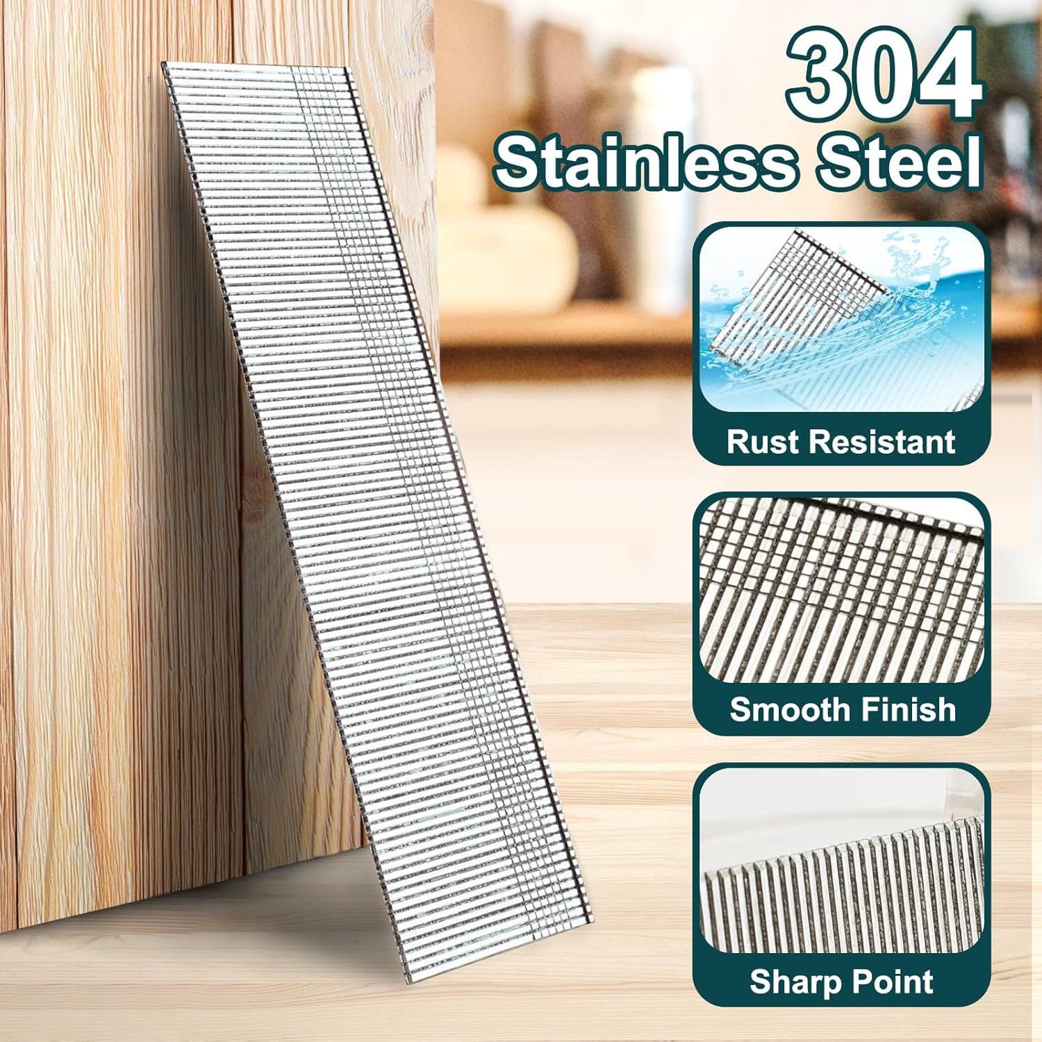 Clavos Brad 18 GA Acero Inoxidable 304 3000 pcs Toicann