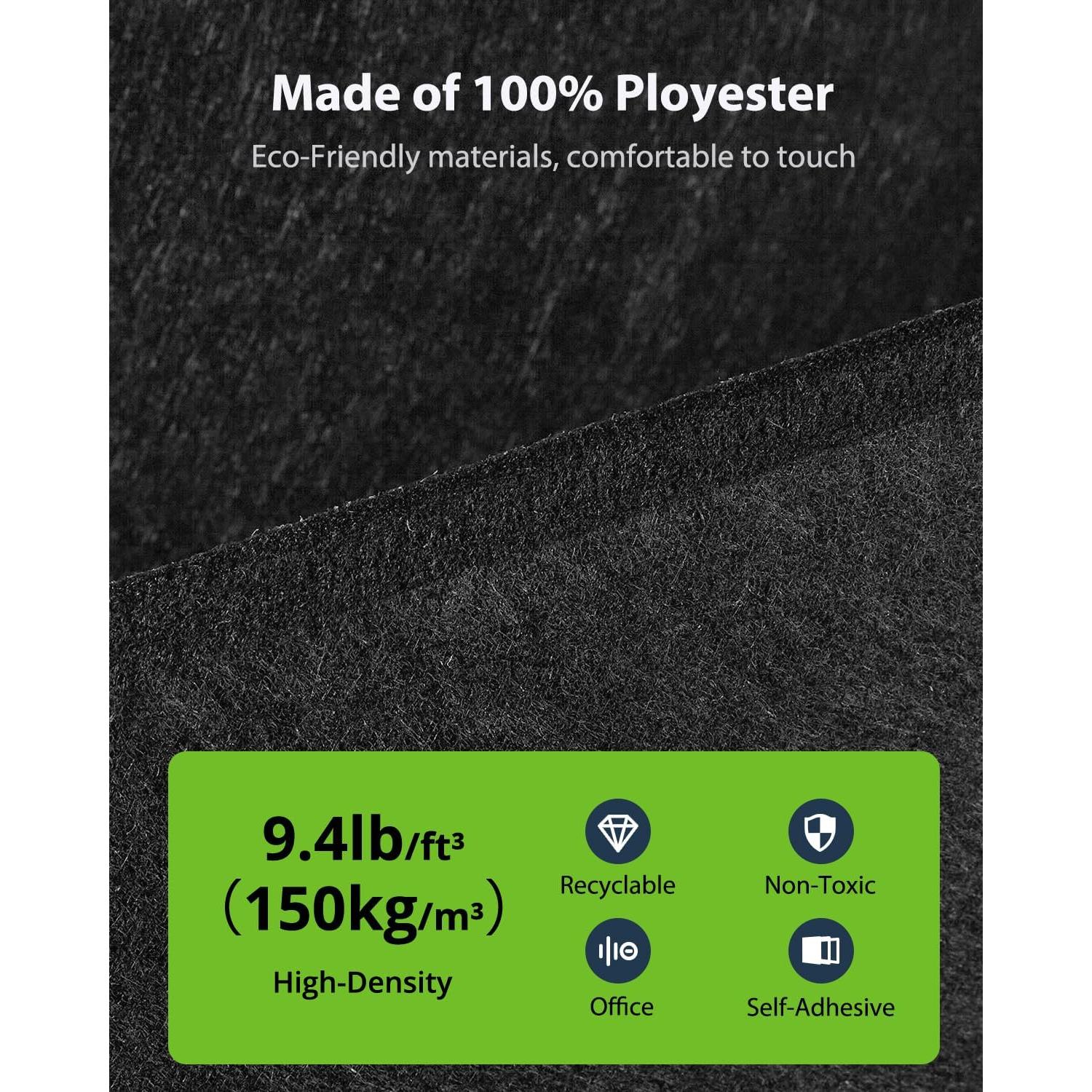 Tableros de Corcho Woovio 12 Piezas 121.92x91.44cm Negro