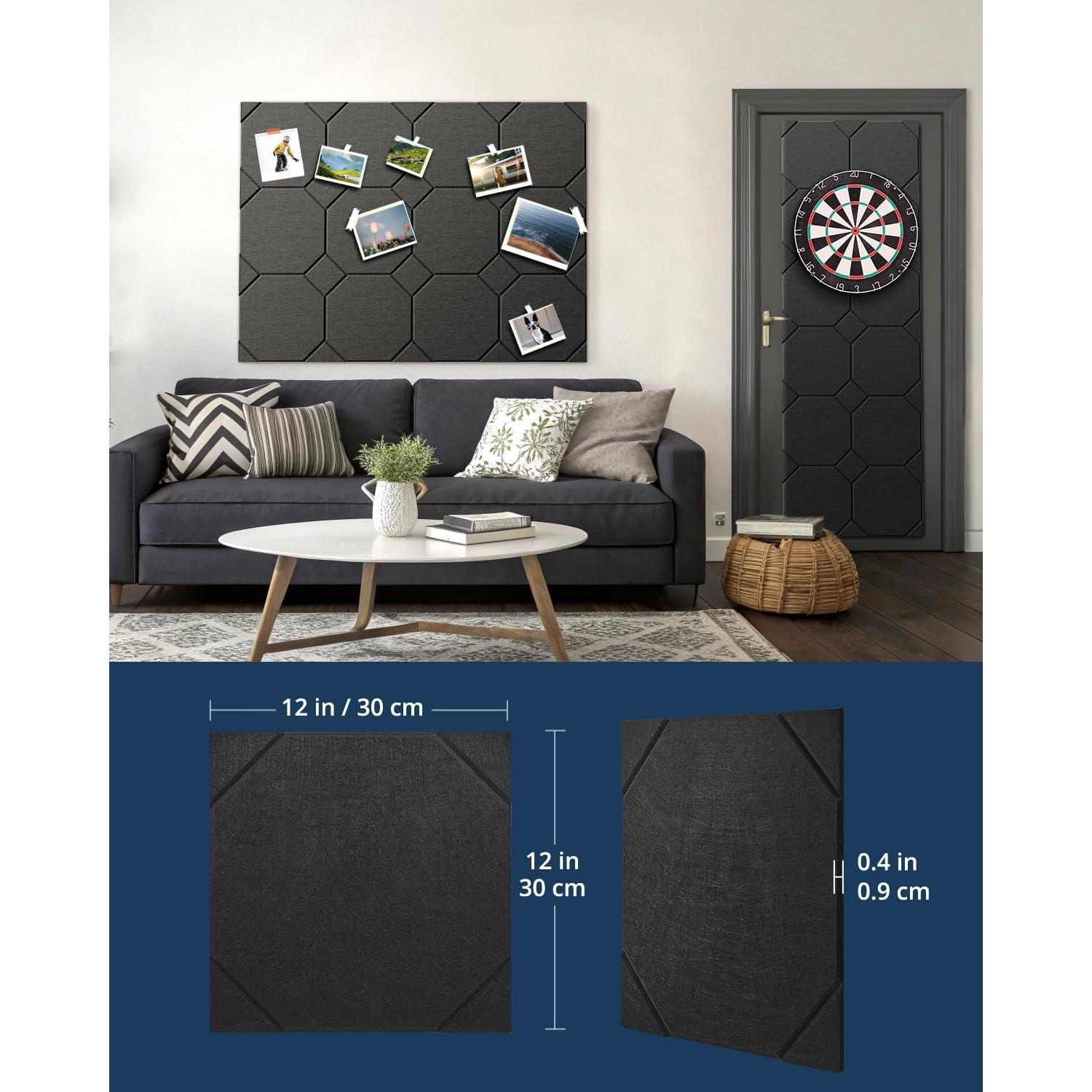 Tableros de Corcho Woovio 12 Piezas 121.92x91.44cm Negro