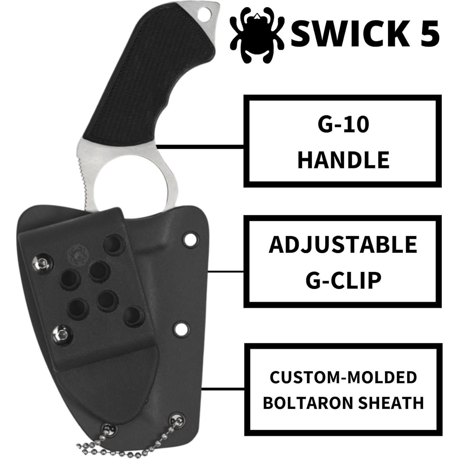 Cuchillo EDC Spyderco Swick 5 con hoja de acero LC200N 14.9cm