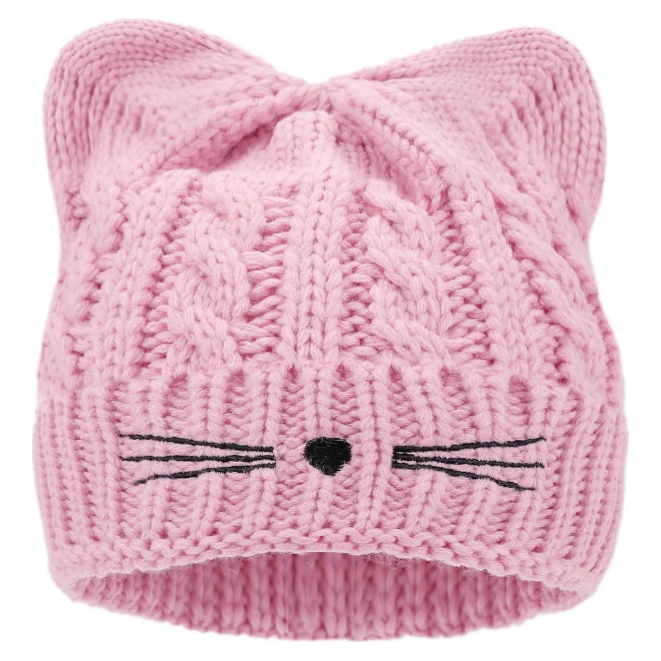 Gorro de Invierno con Orejas de Gato para Niñas - Beanie Cálido