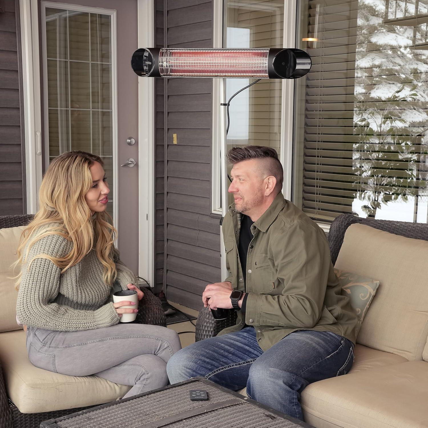 Calentador Infrarrojo Veito 1500W Negro - Eficiente y Silencioso