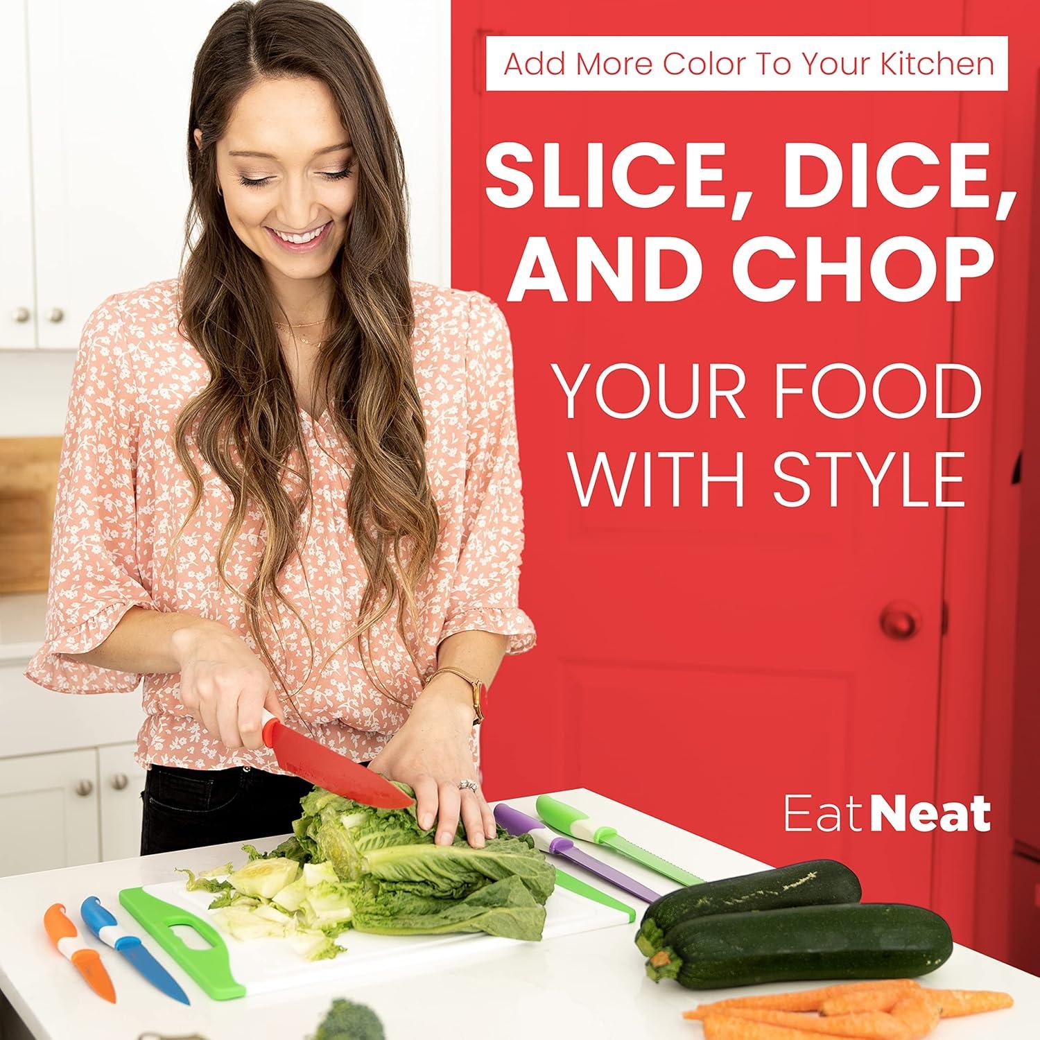 Juego de Cuchillos EatNeat 12 Piezas Acero Inoxidable Afilador