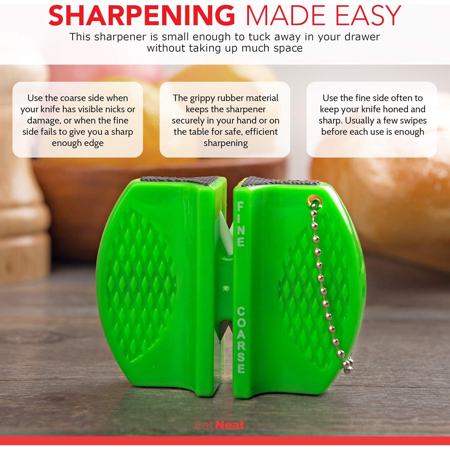 Juego de Cuchillos EatNeat 12 Piezas Acero Inoxidable Afilador