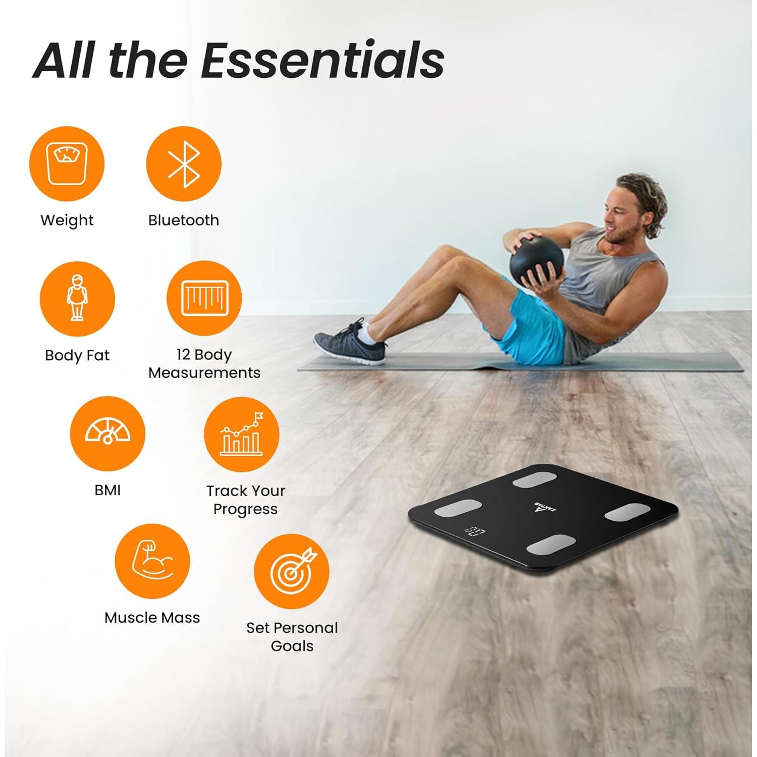 Báscula Digital ZAKTAB 180 kg con Análisis Corporal Bluetooth