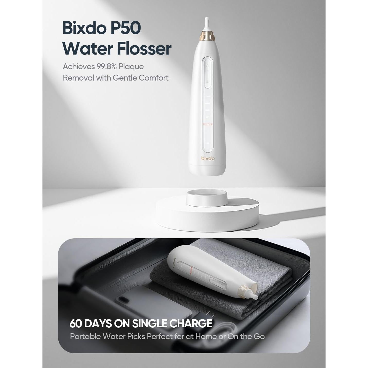 Irrigador Dental Inalámbrico bixdo P50 - 5 Modos, Azul