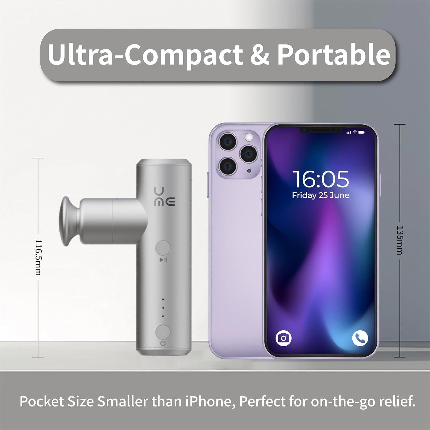 Pistola de Masaje S1 Mini Lindea Portátil 0.195 kg 4 Niveles