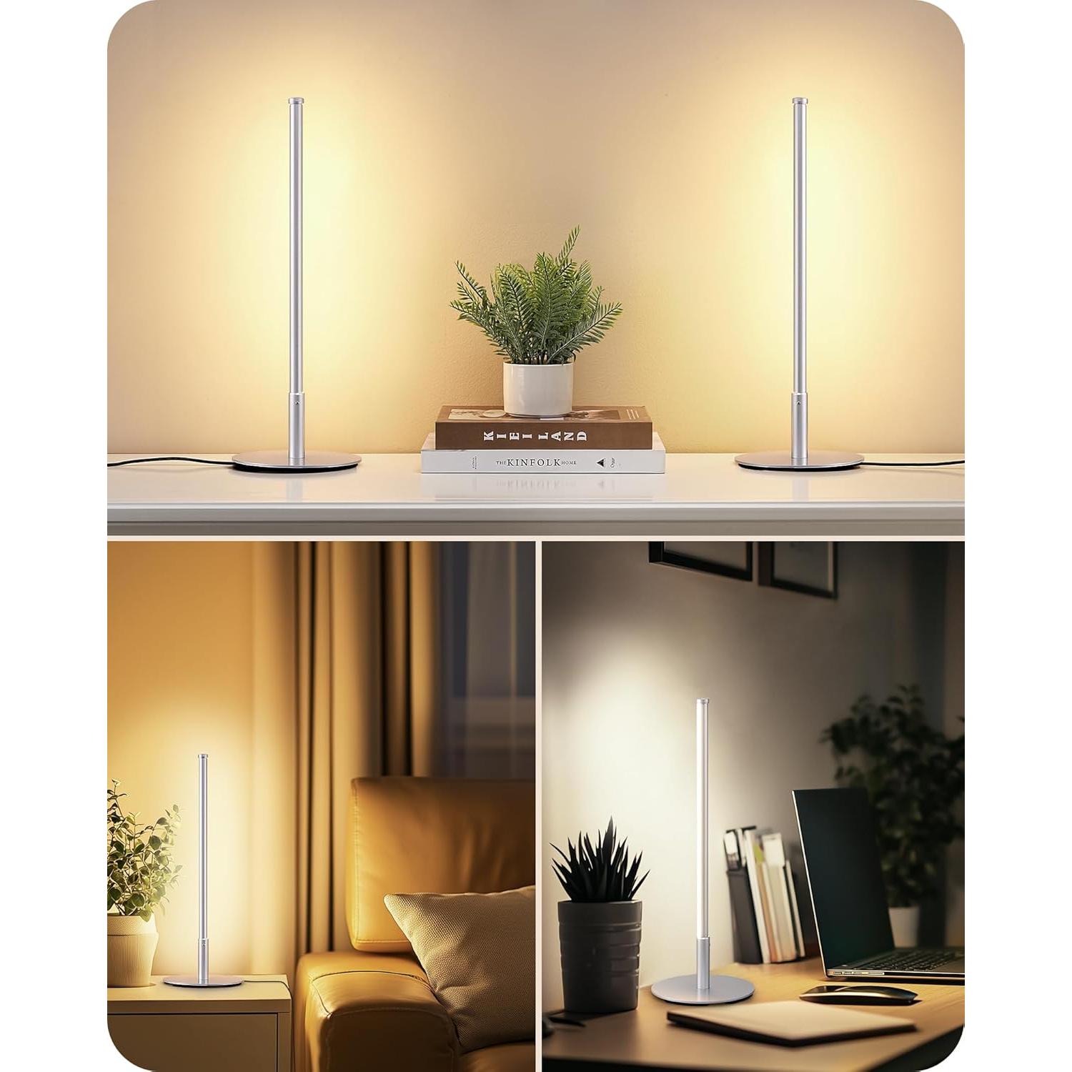 Lámpara de Mesa LED EDISHINE Plata 6W Regulable 3 Temperaturas