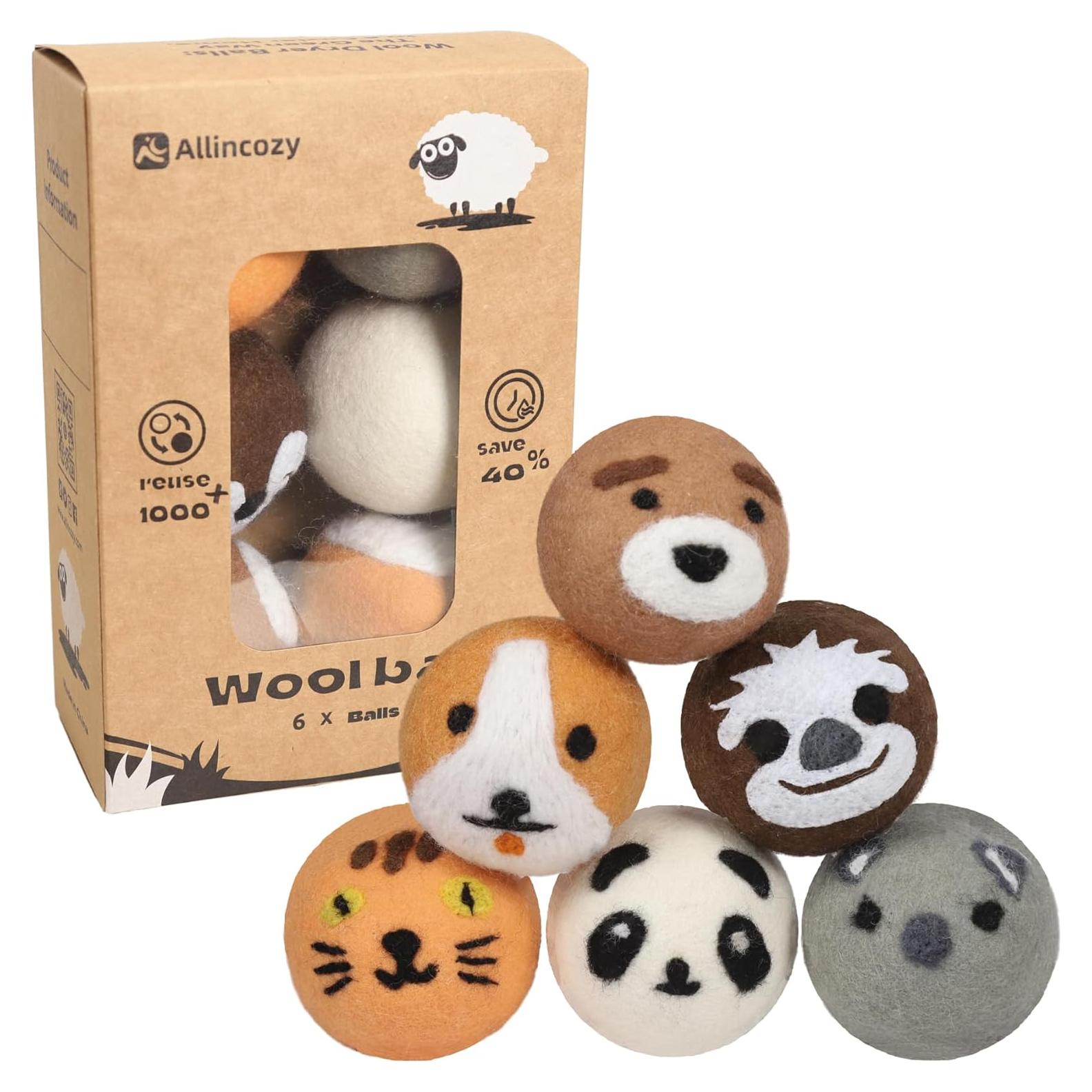 Bolas de Secadora de Lana Reutilizables AllinCozy - 6 Unidades
