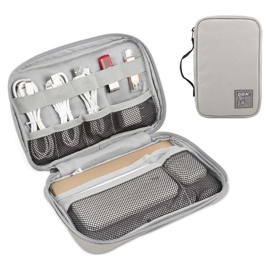 Organizador de Cables Gox Beige 23x14.5cm para Viaje