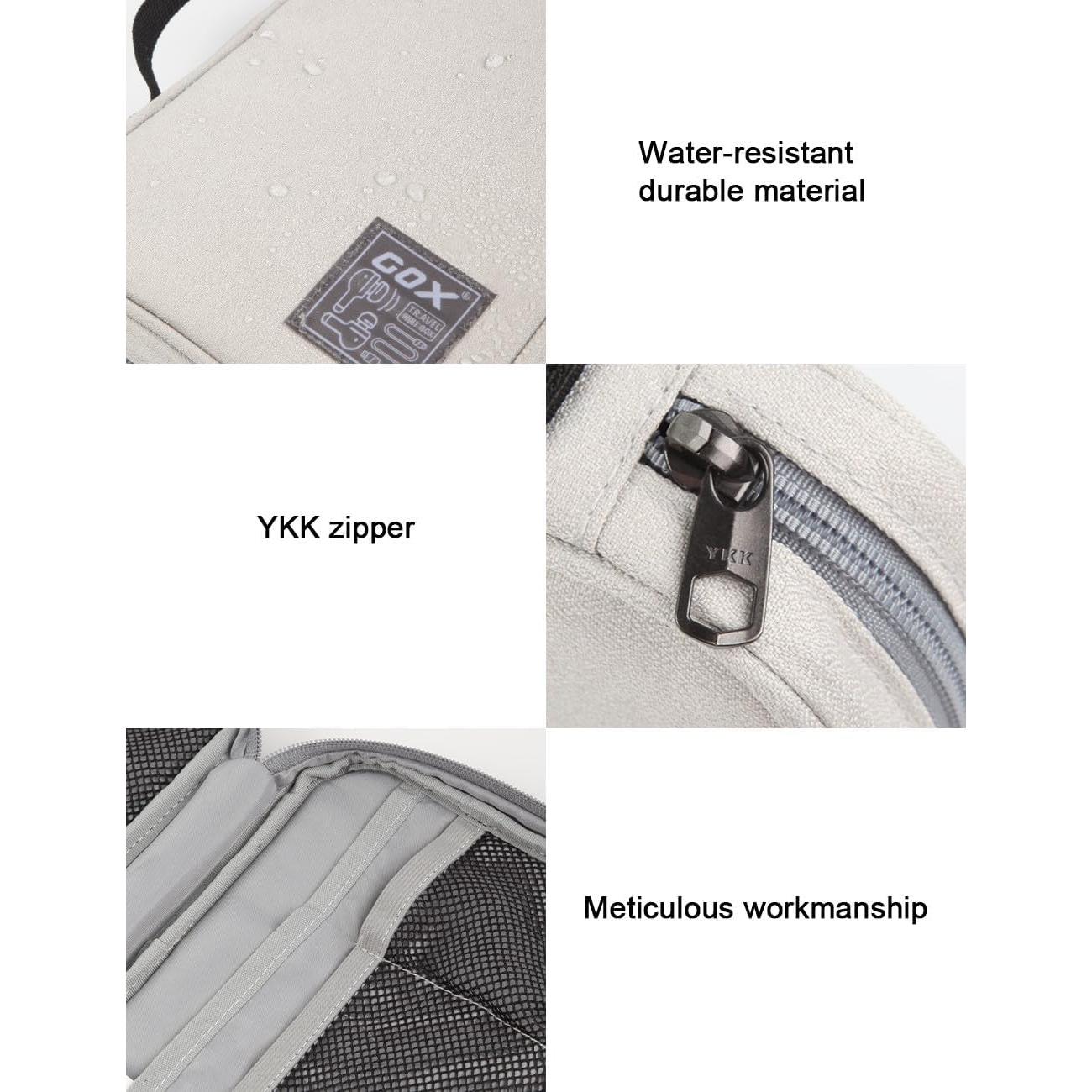 Organizador de Cables Gox Beige 23x14.5cm para Viaje