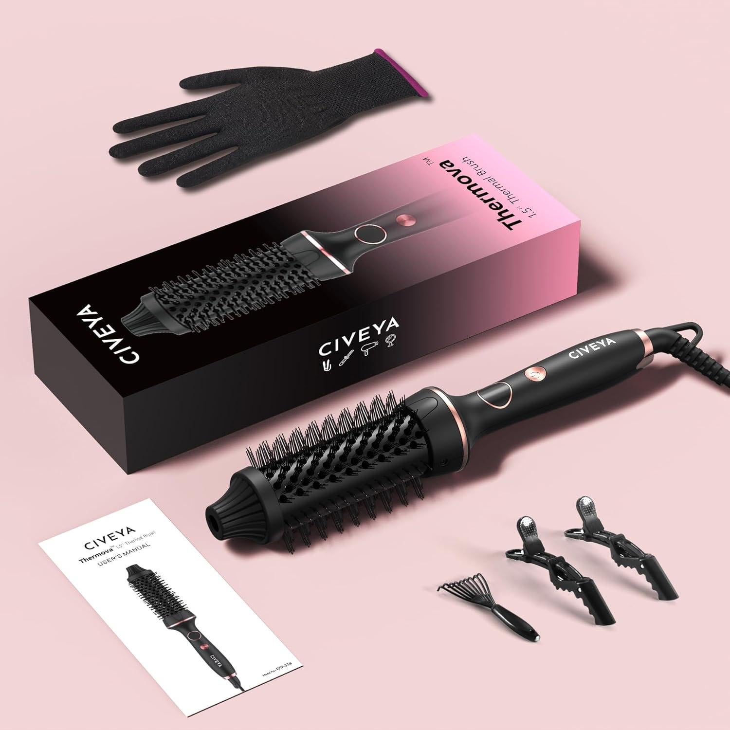 Cepillo Térmico Pro CIVEYA 1.5" Redondo 12 Temperaturas