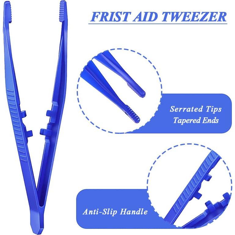 Pinzas de Primeros Auxilios LabAider 10 Pack Plástico Azul