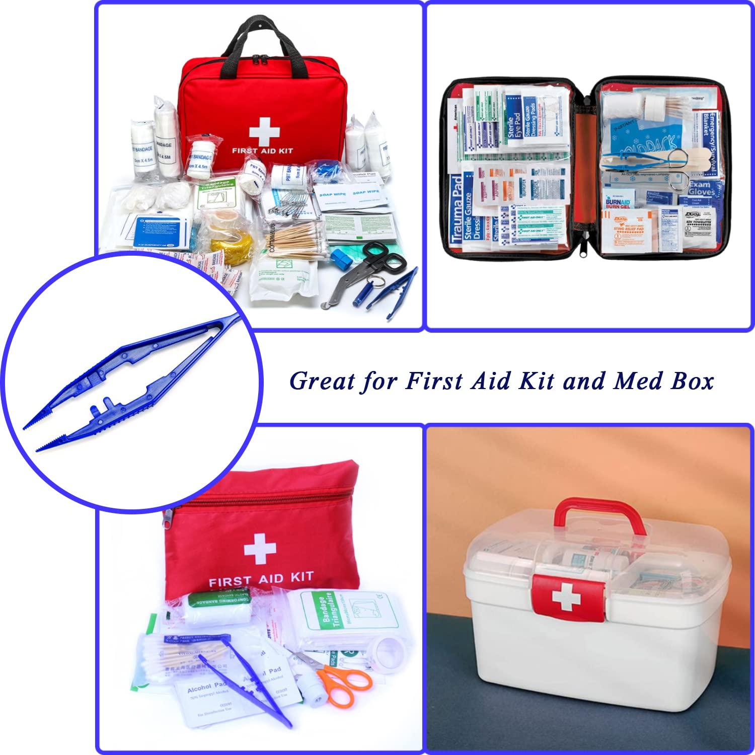 Pinzas de Primeros Auxilios LabAider 10 Pack Plástico Azul