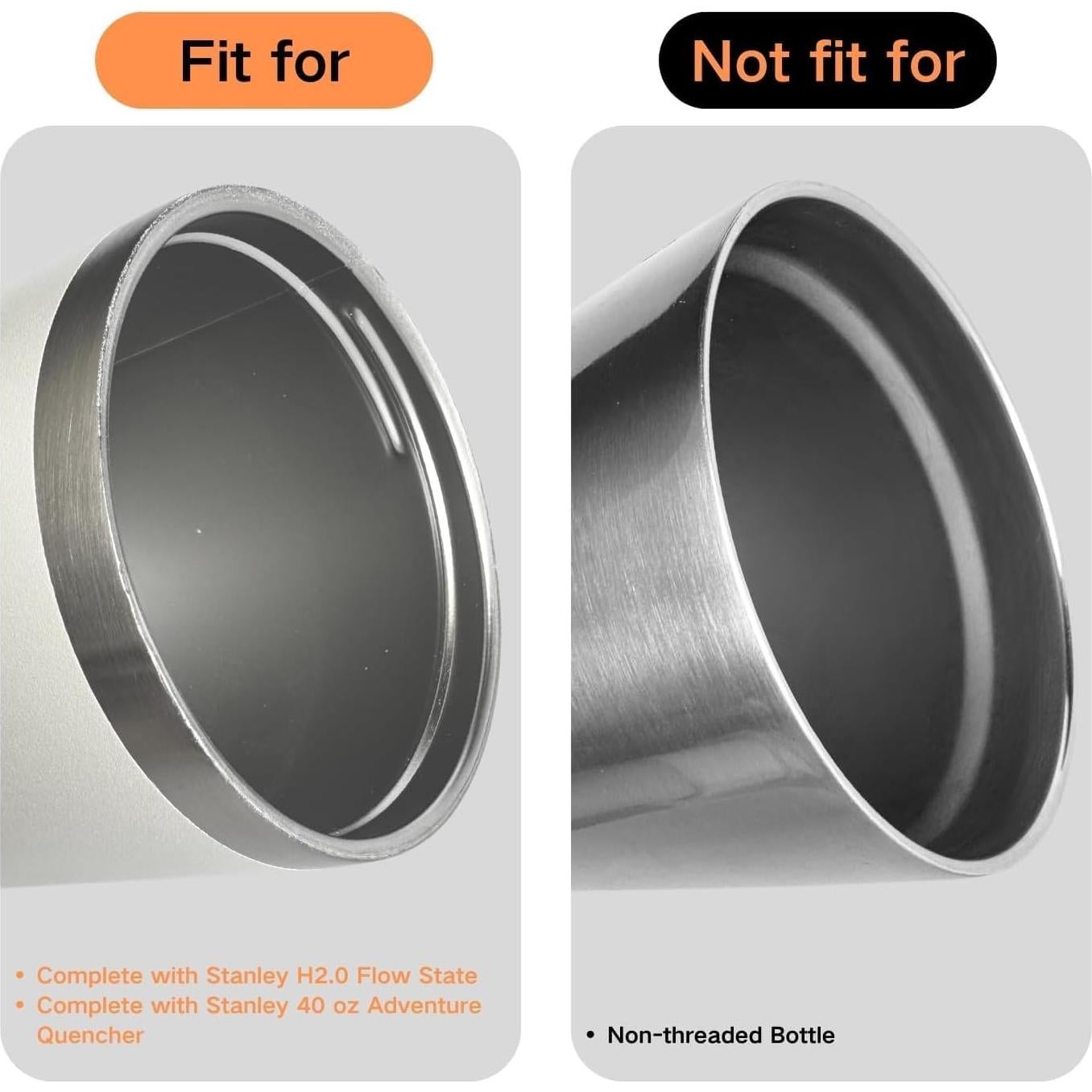 Tapa de Popote THOVY para Vaso Stanley 40 oz - A Prueba de Fugas - 2 Piezas