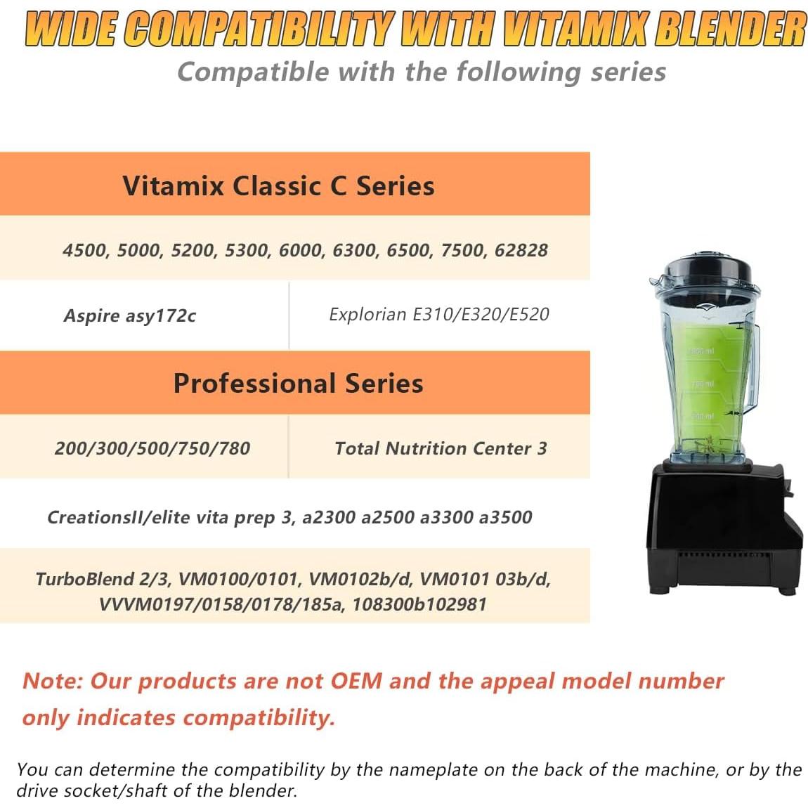 Jarra de Licuadora Vitamix 64oz Ecopandy con Tamper y Accesorios