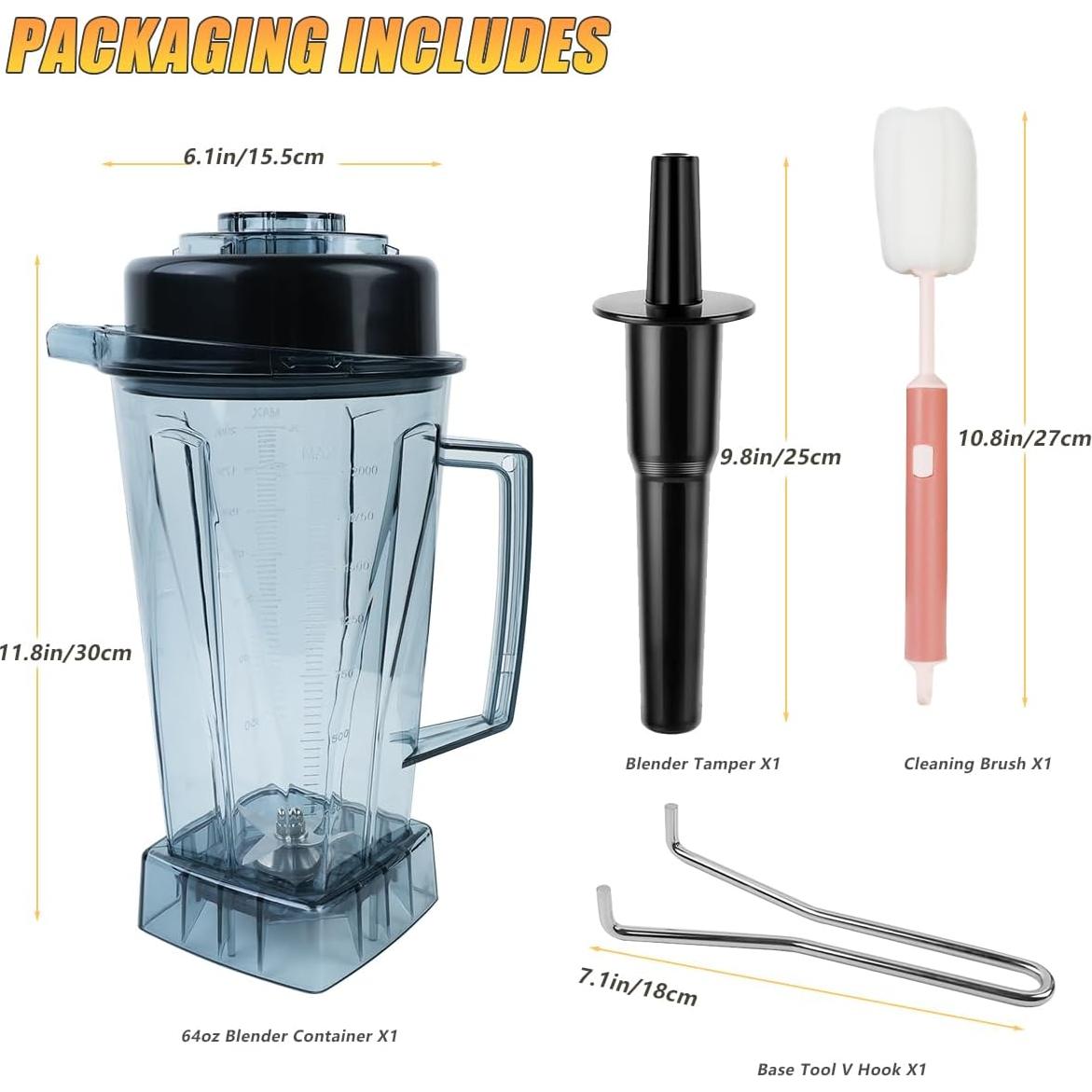 Jarra de Licuadora Vitamix 64oz Ecopandy con Tamper y Accesorios