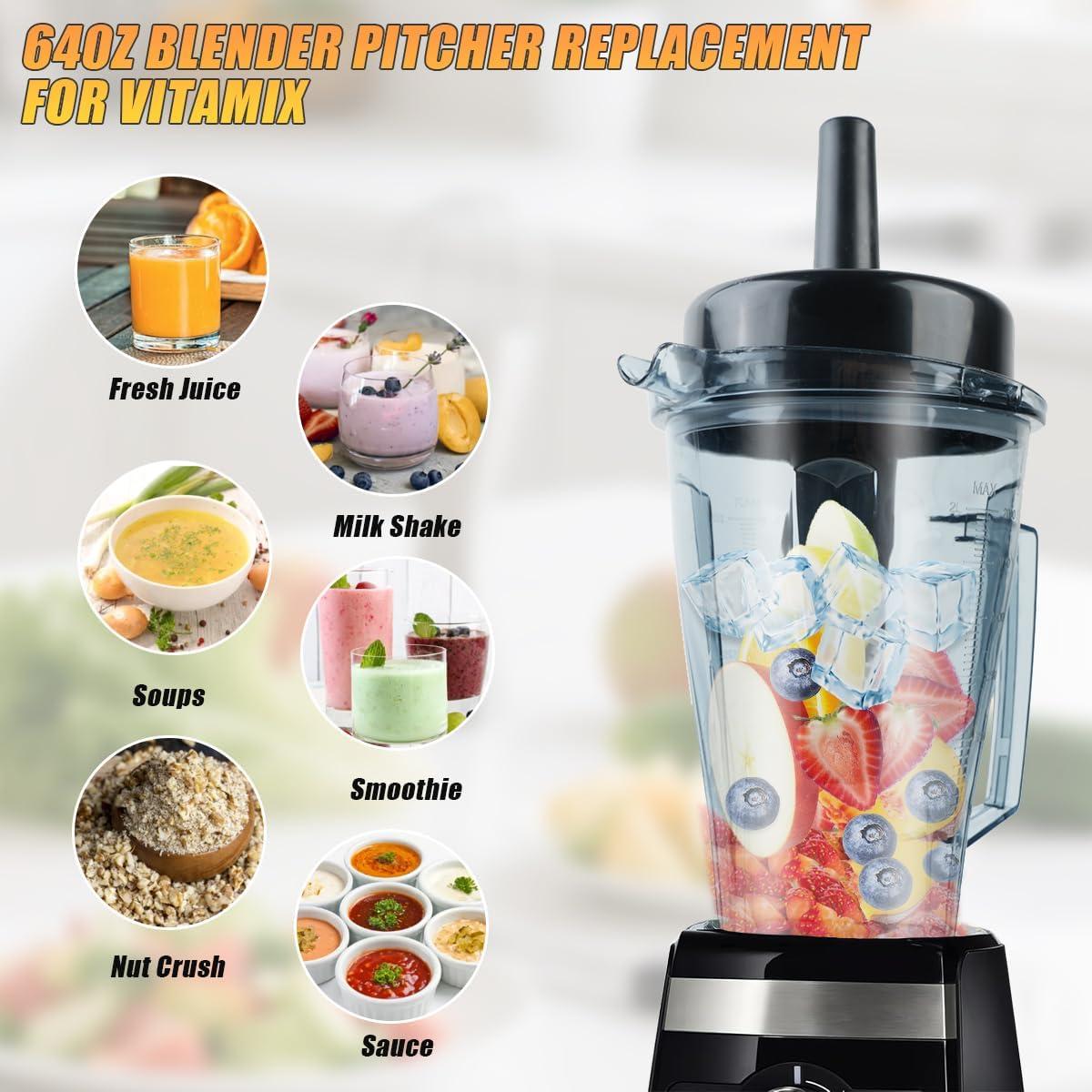 Jarra de Licuadora Vitamix 64oz Ecopandy con Tamper y Accesorios