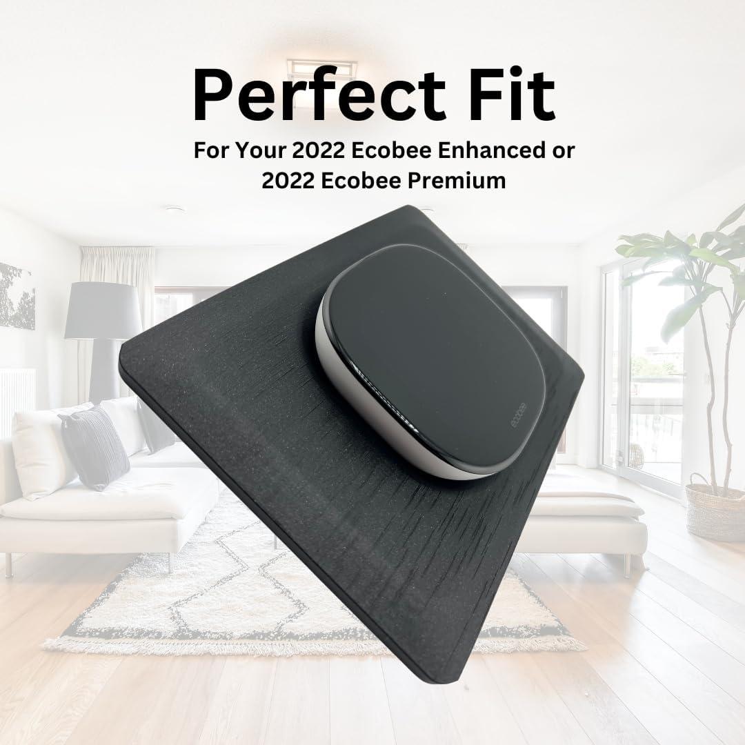 Placa de Pared Negra Onyx Adorna Uno para Termostato Ecobee