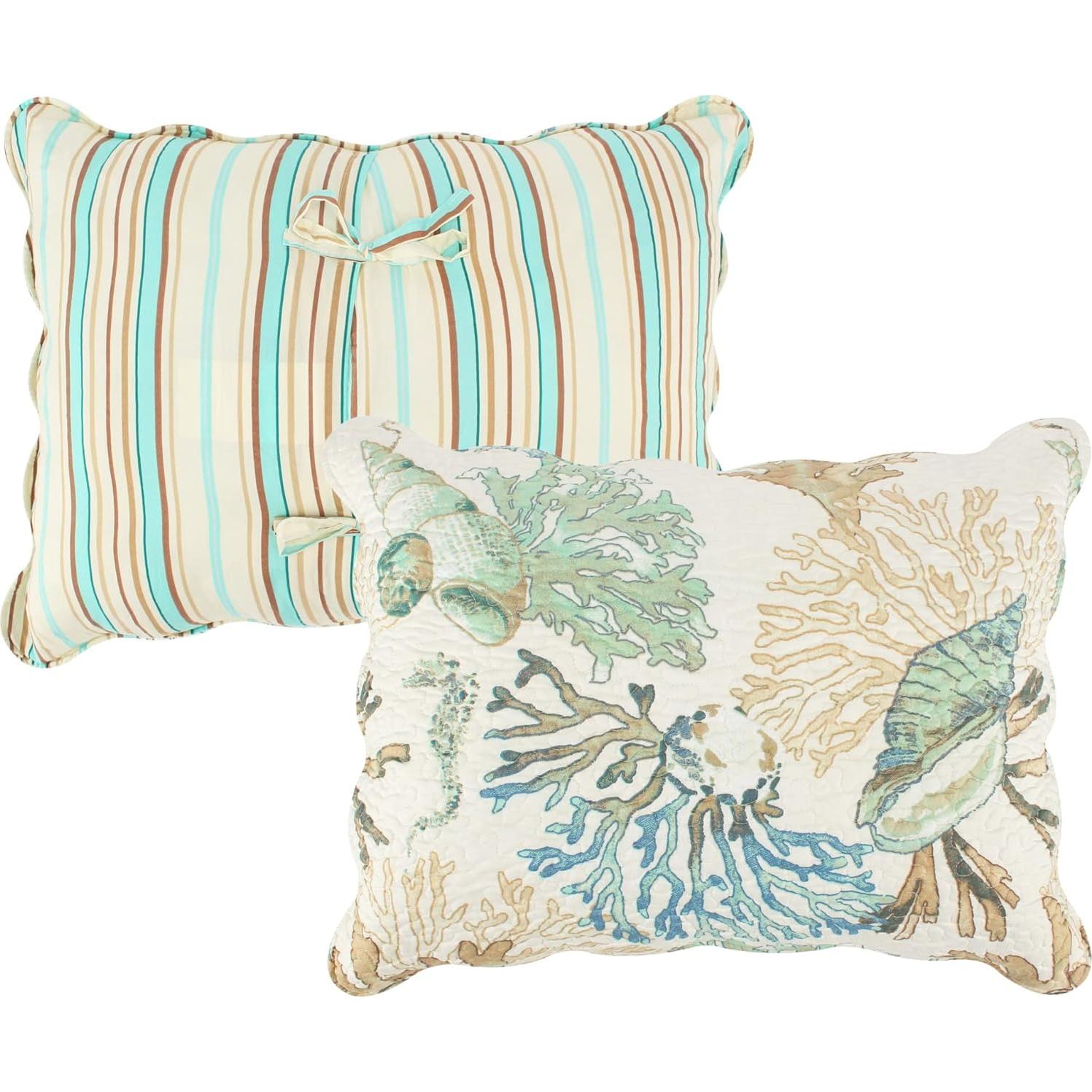 Conjunto de Colcha Reversible Twin XL Greenland Home Jade