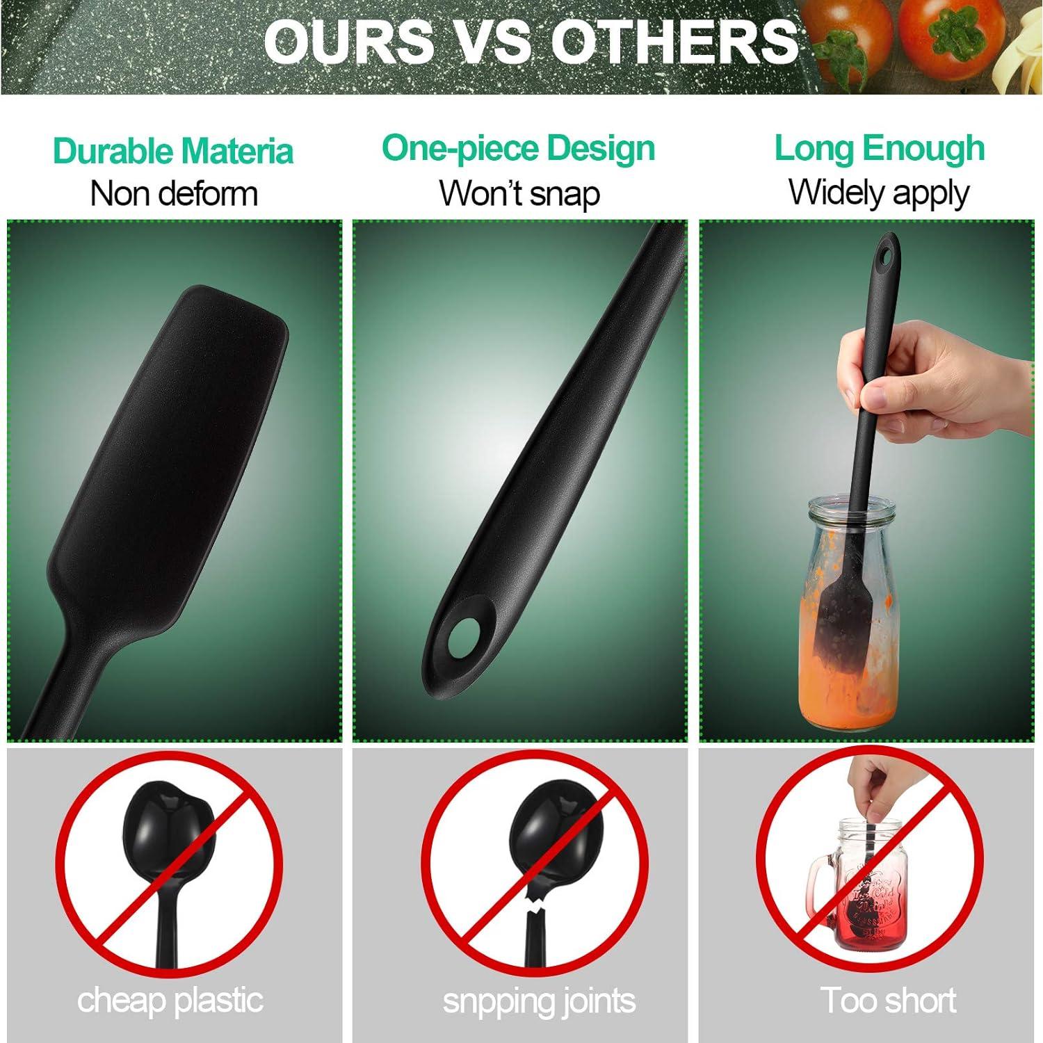 Espátulas de Silicona Patelai 28 cm, 2 Piezas, Antiadherente