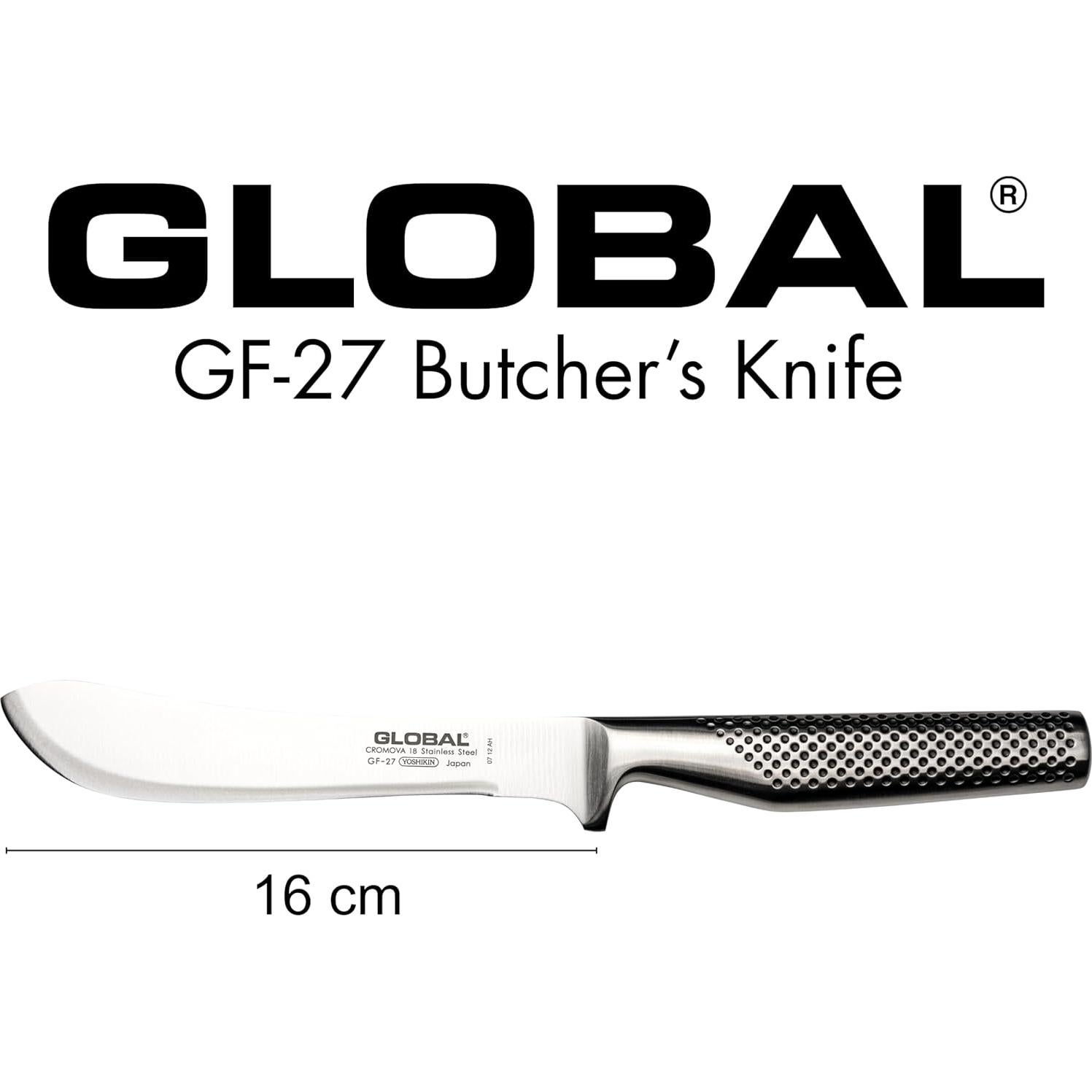 Cuchillo de Carnicero Global GF-27 - Acero Inoxidable 17.78 cm
