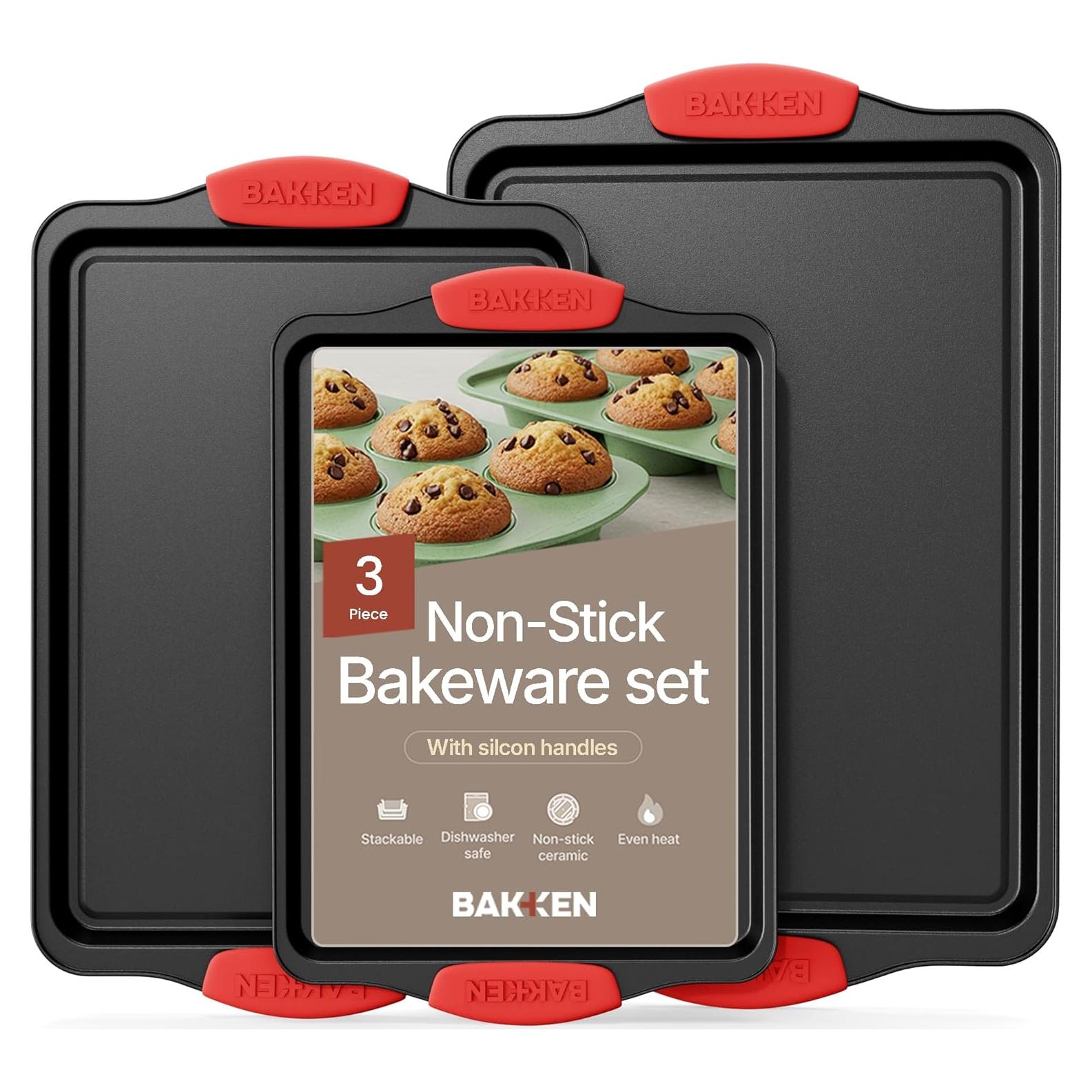 Juego de Bandejas para Hornear Bakken - 3 Piezas Antiadherentes