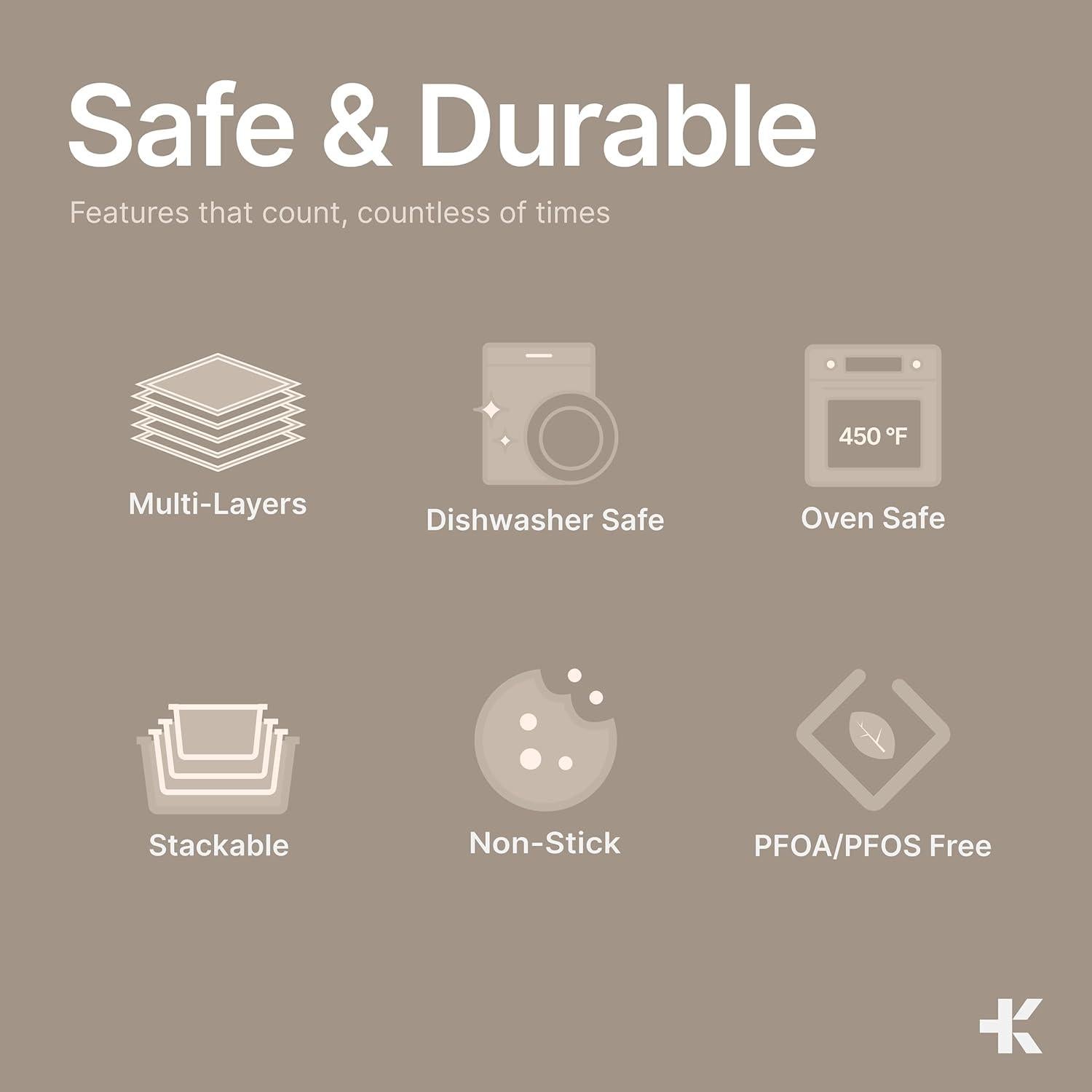 Juego de Bandejas para Hornear Bakken - 3 Piezas Antiadherentes