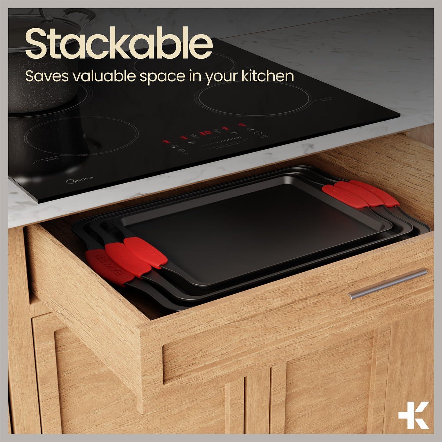 Juego de Bandejas para Hornear Bakken - 3 Piezas Antiadherentes