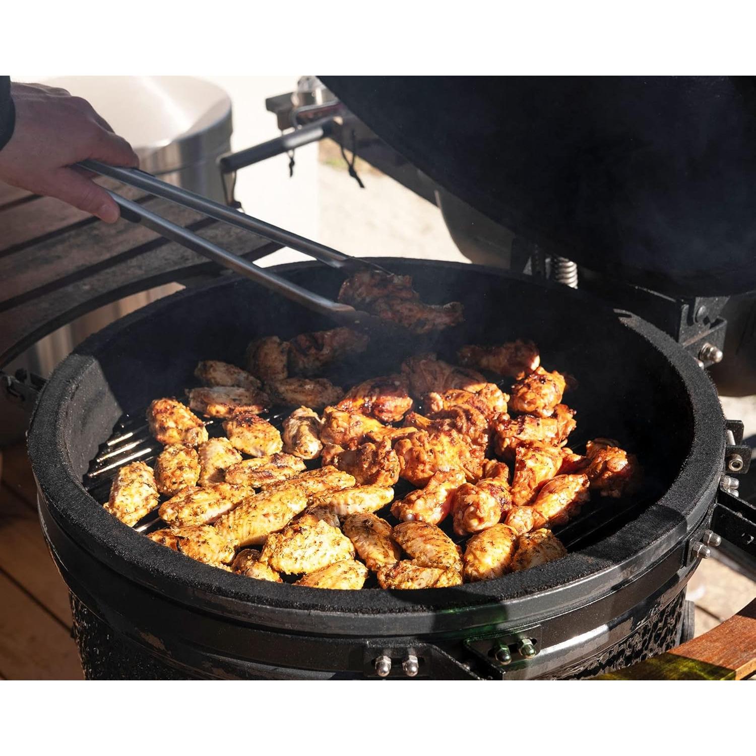 Cesta de cenizas de acero inoxidable DELSbbq para parrilla Big Green Egg