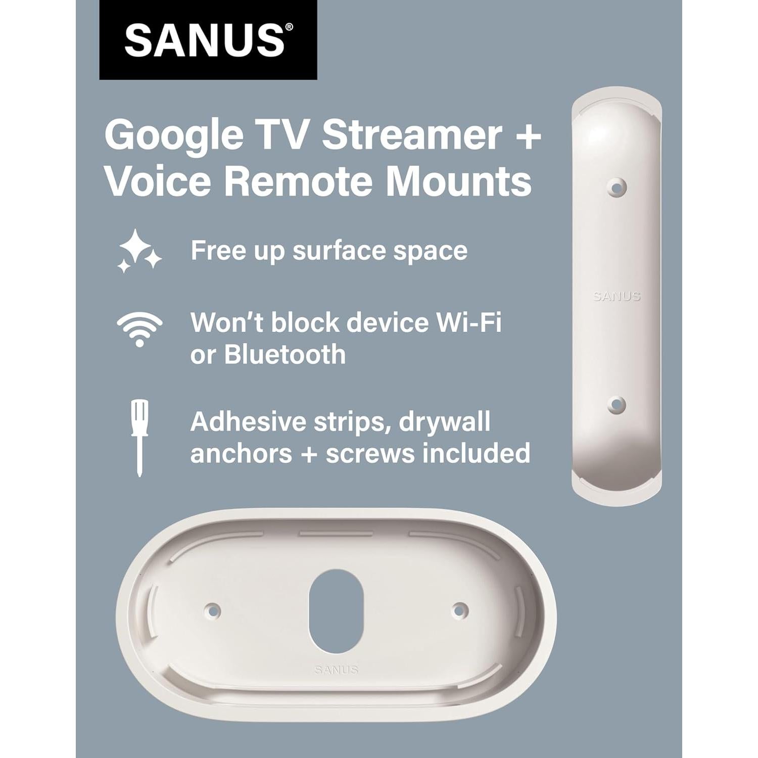 Kit de Montaje Sanus para Google TV Streamer 4K y Control Remoto