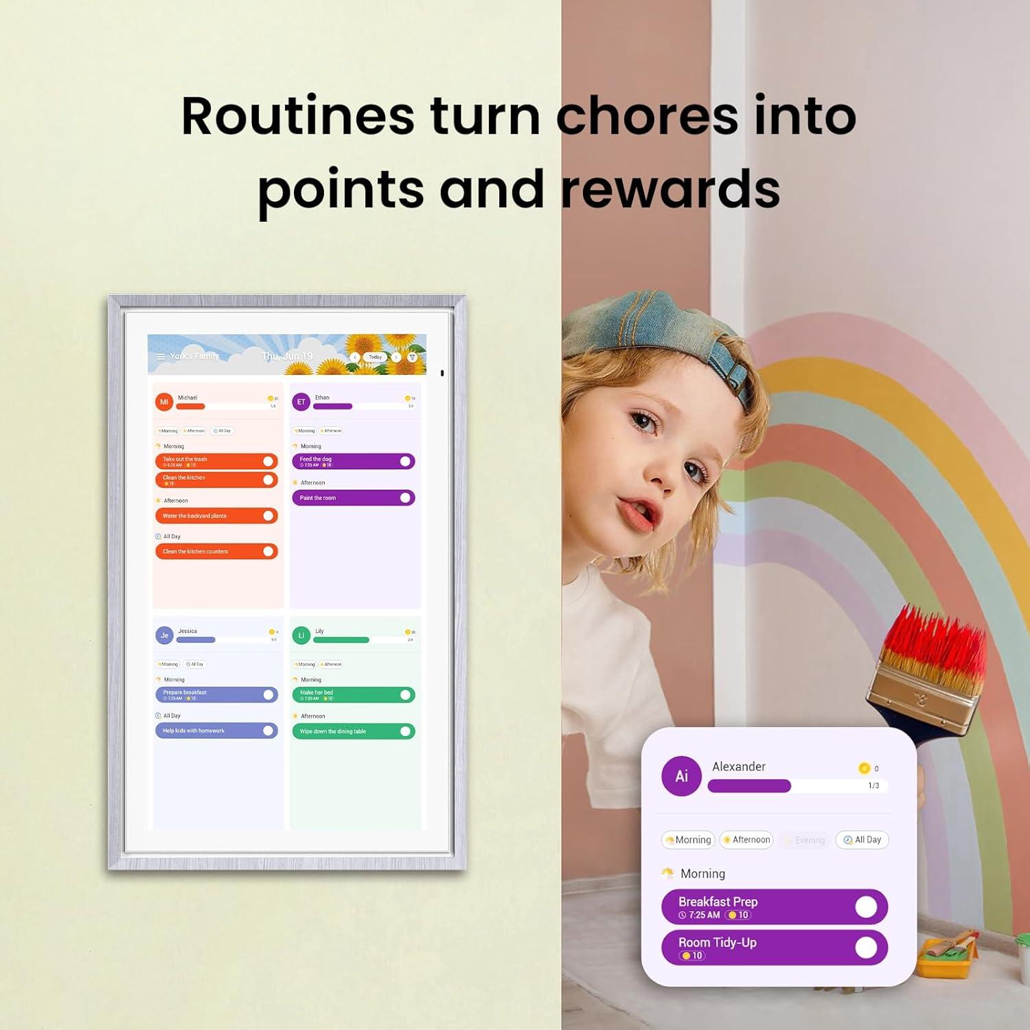 Calendario Digital ApoloSign 15.6" Madera Gris con Google Play