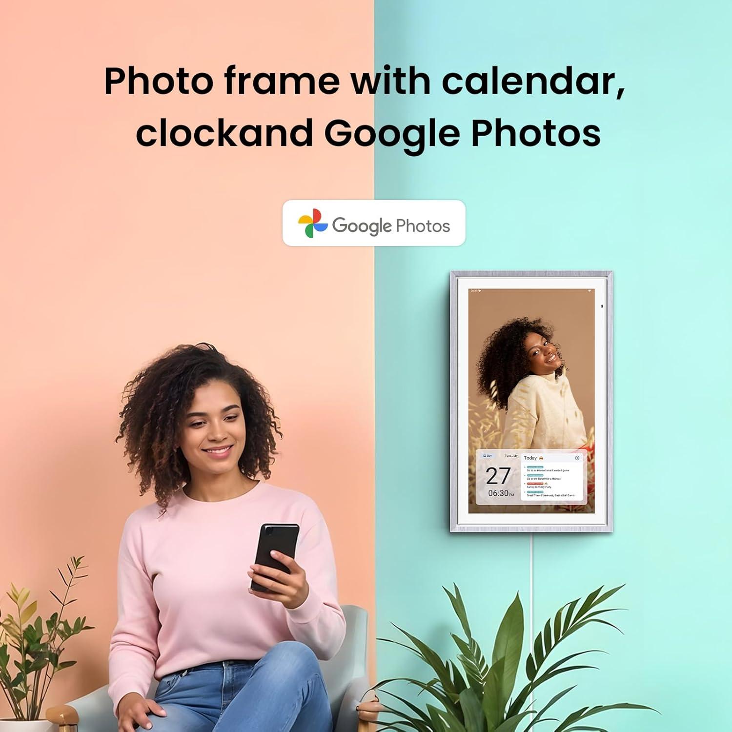 Calendario Digital ApoloSign 15.6" Madera Gris con Google Play