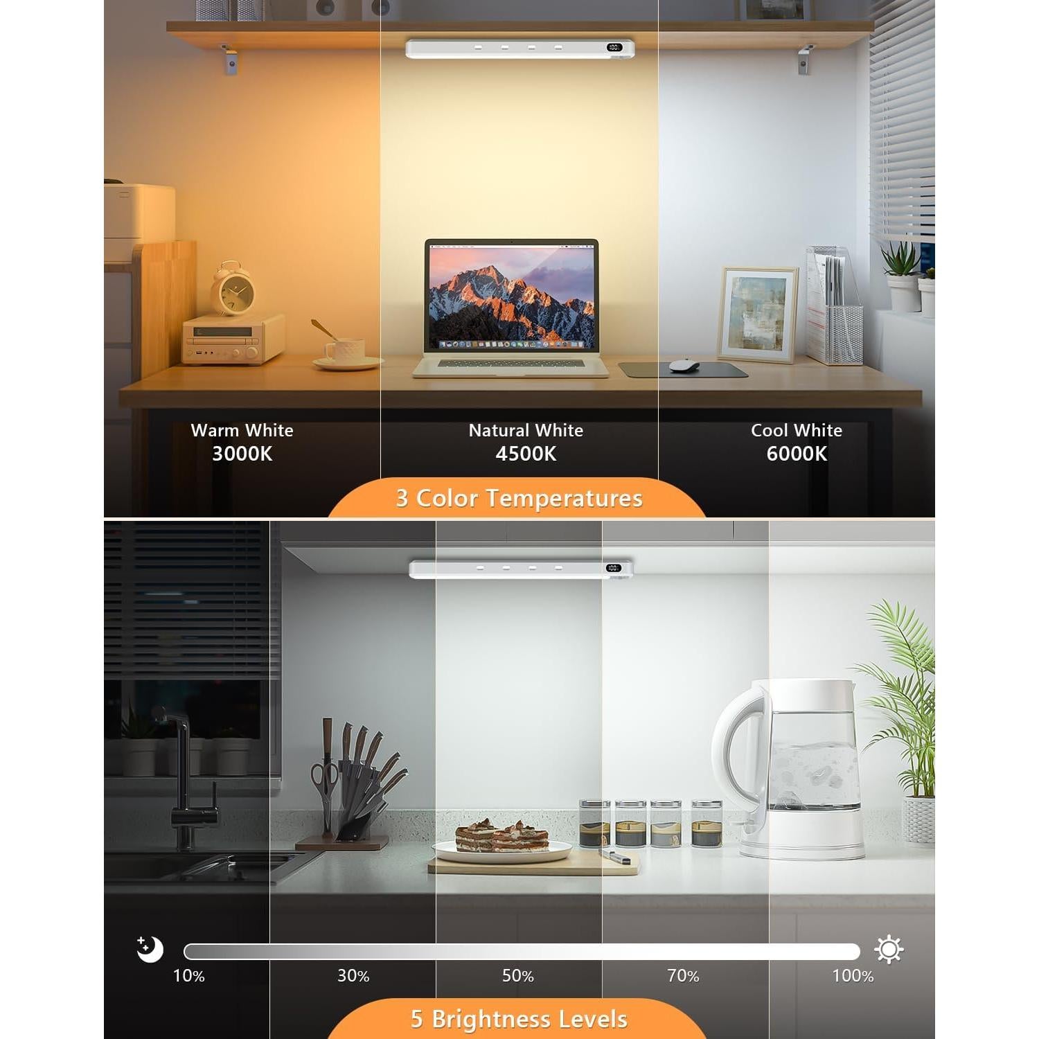 Luces LED de Gabinete WILLED, Sensor de Movimiento, 2 Paquete