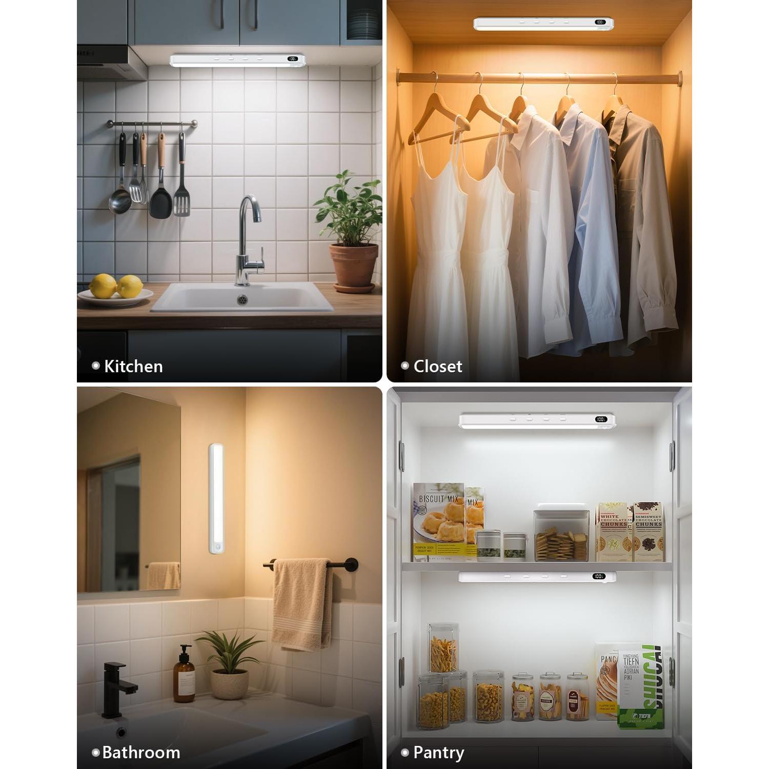 Luces LED de Gabinete WILLED, Sensor de Movimiento, 2 Paquete