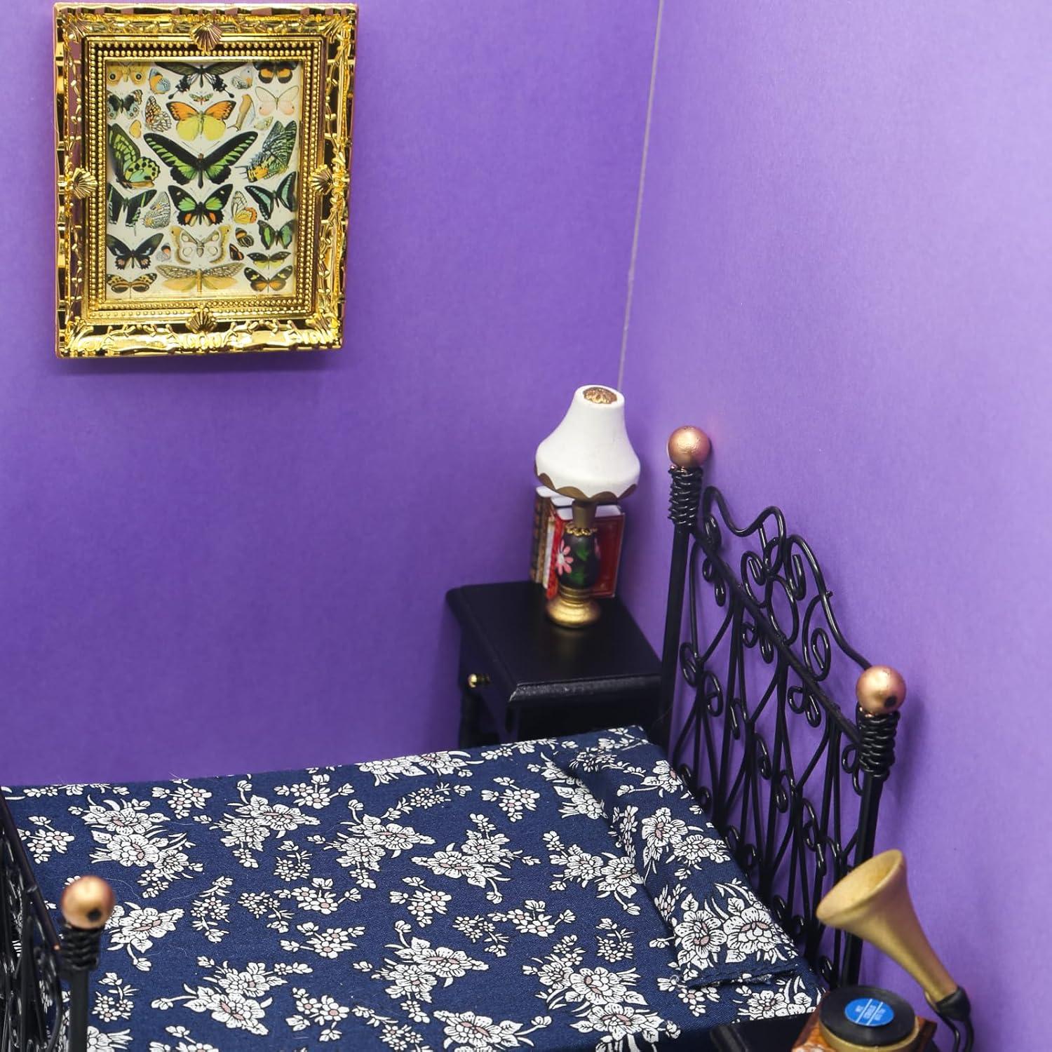 Juego de Muebles de Dormitorio para Casa de Muñecas 1:12 Minamzee