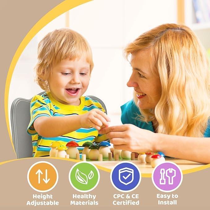 Silla Ajustable para Niños FUNLIO Gris 3 Niveles 100kg