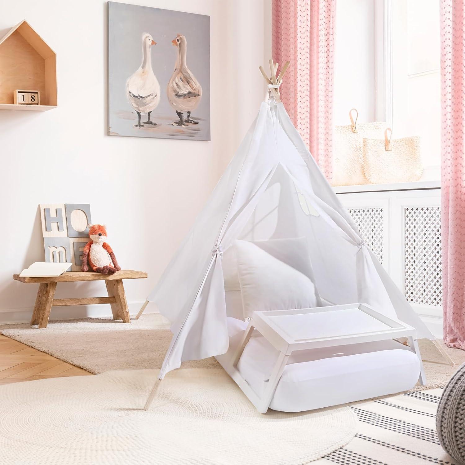 Juego de Tienda Teepee Wesnoy 4 Piezas con Colchón Inflable