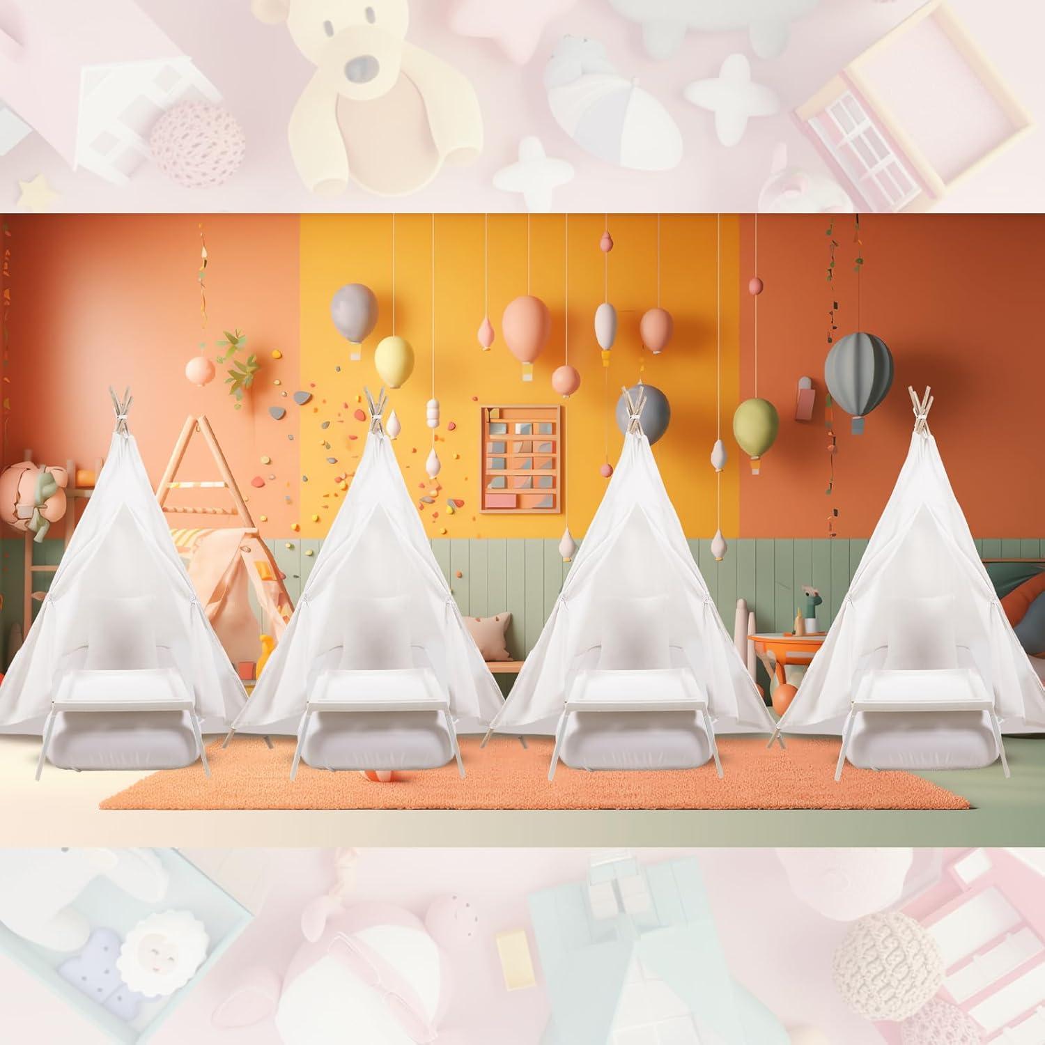 Juego de Tienda Teepee Wesnoy 4 Piezas con Colchón Inflable