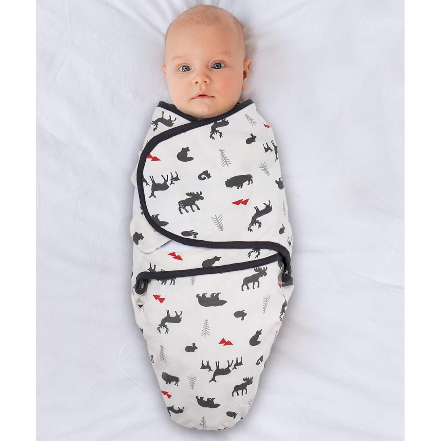 Conjunto de 3 Mantitas Swaddle The Peanutshell - Bosque Rojo