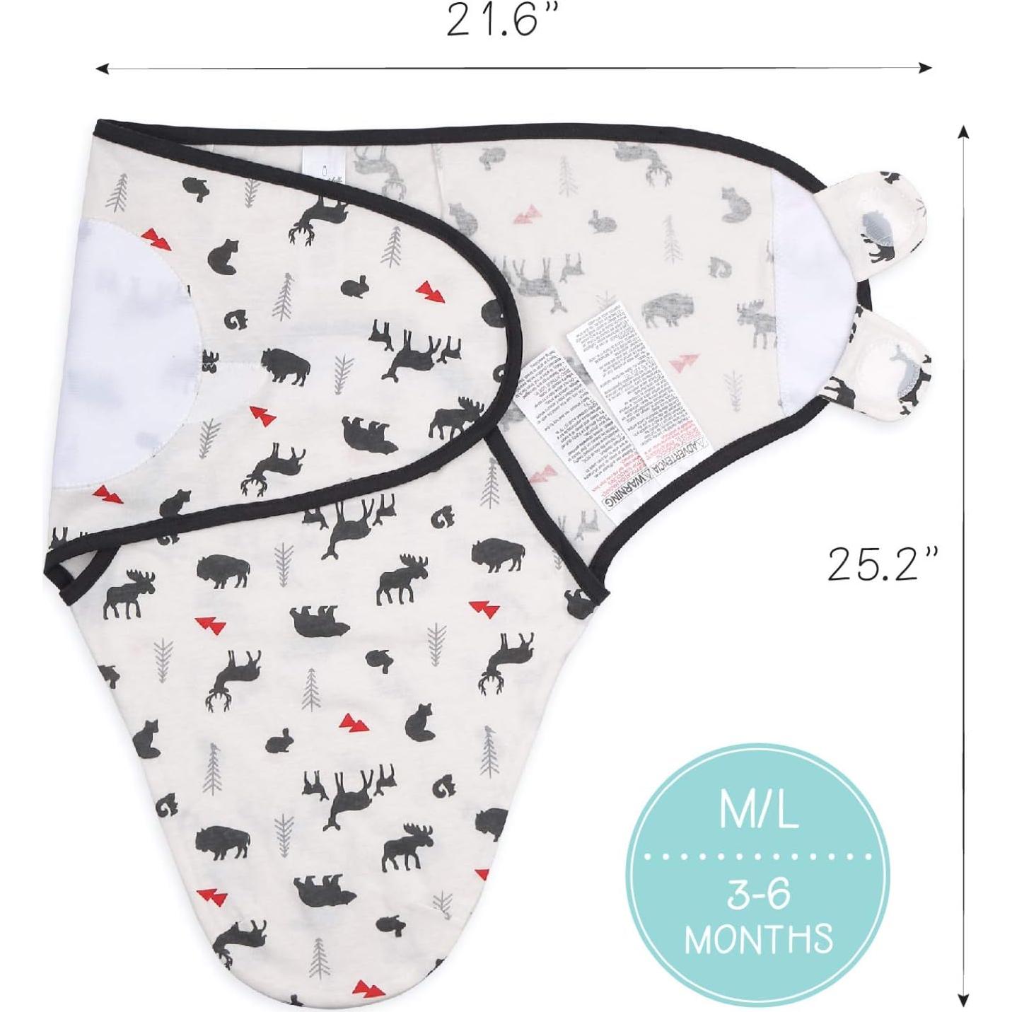 Conjunto de 3 Mantitas Swaddle The Peanutshell - Bosque Rojo