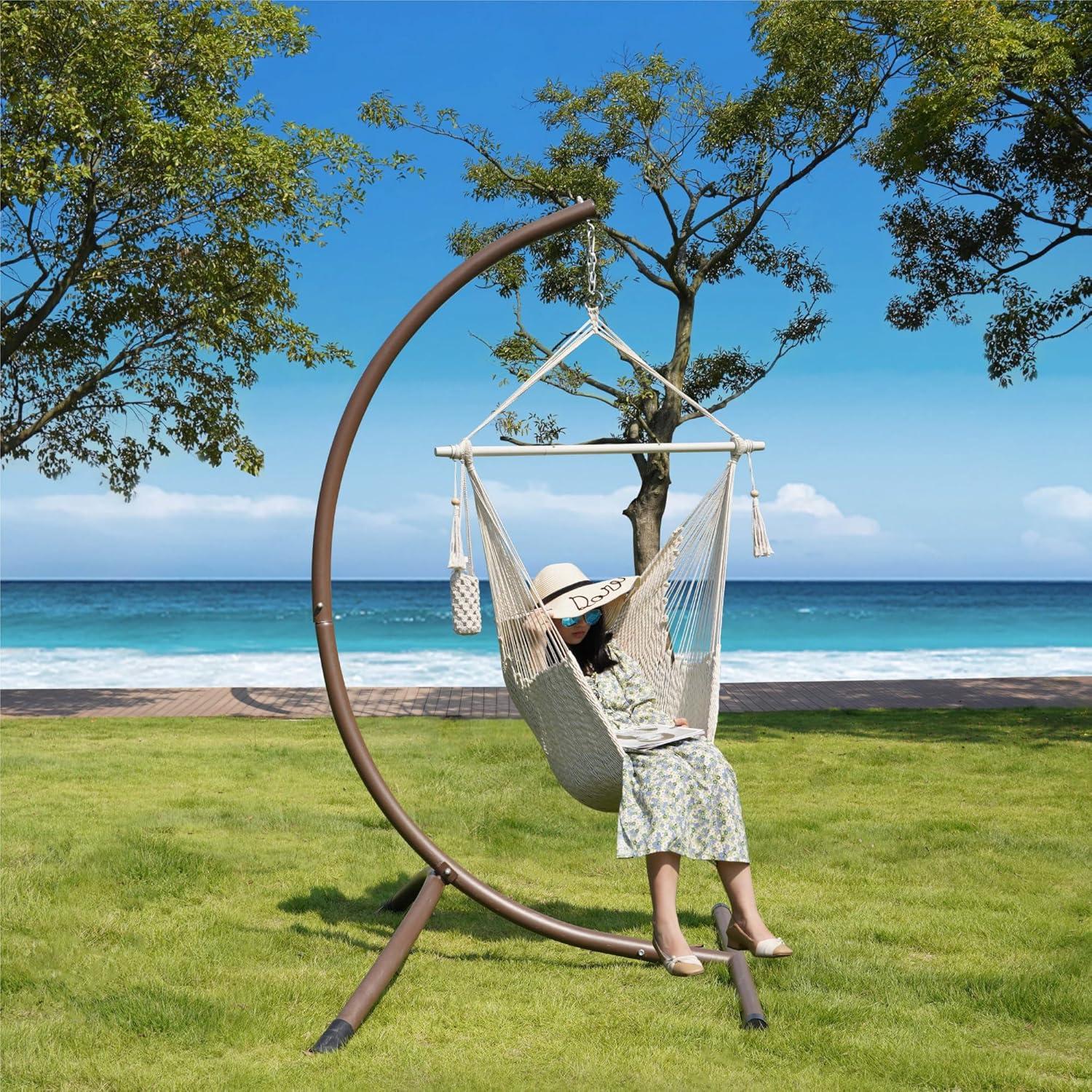 Silla Hamaca Lazy Daze Caribeña Colgante 226.8 kg Beige