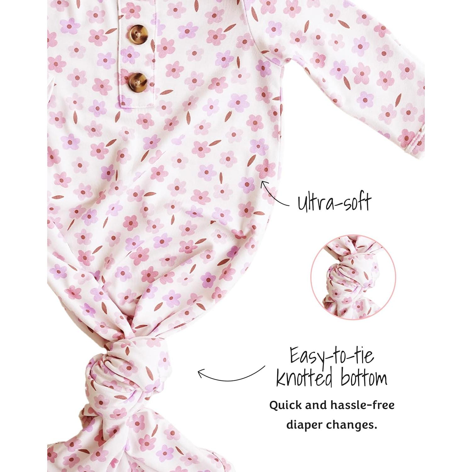 Saco de dormir anudado Caden Lane para recién nacidos 95% Viscosa